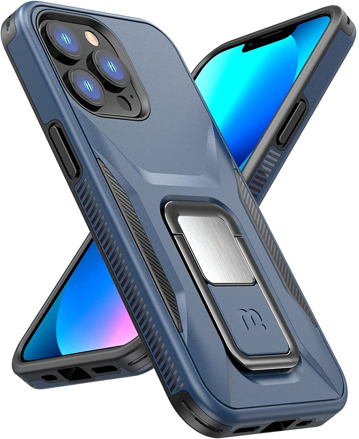 iPhone 13 Pro Max Magnetic Shockproof Case - Heavy Duty Car Mount Holder for Safe Driving | Compatible with MagSafe, Wireless Charging | Perfect for Commuting, Road Trips & Daily Use