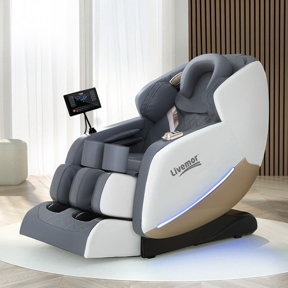 Livemor Electric Massage Chair with Recliner - Full Body Shiatsu Massager for Home & Office - Perfect for Relaxation, Pain Relief & Stress Relief