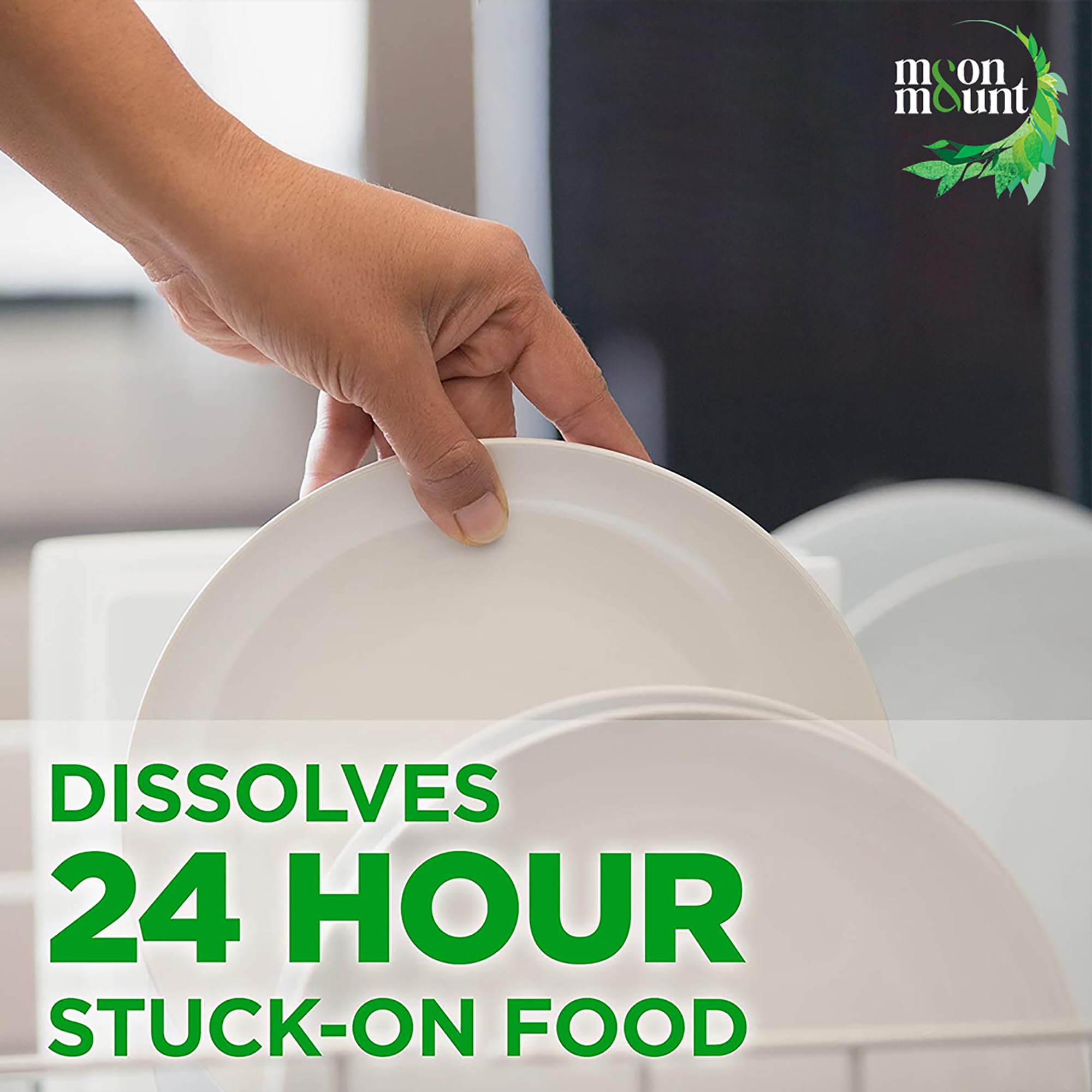 Moon & Mount Green Apple Dishwashing Liquid Gel - 5L Grease Cleaner for All Utensils, No Residue Formula | Perfect for Kitchen, Restaurant & Commercial Use