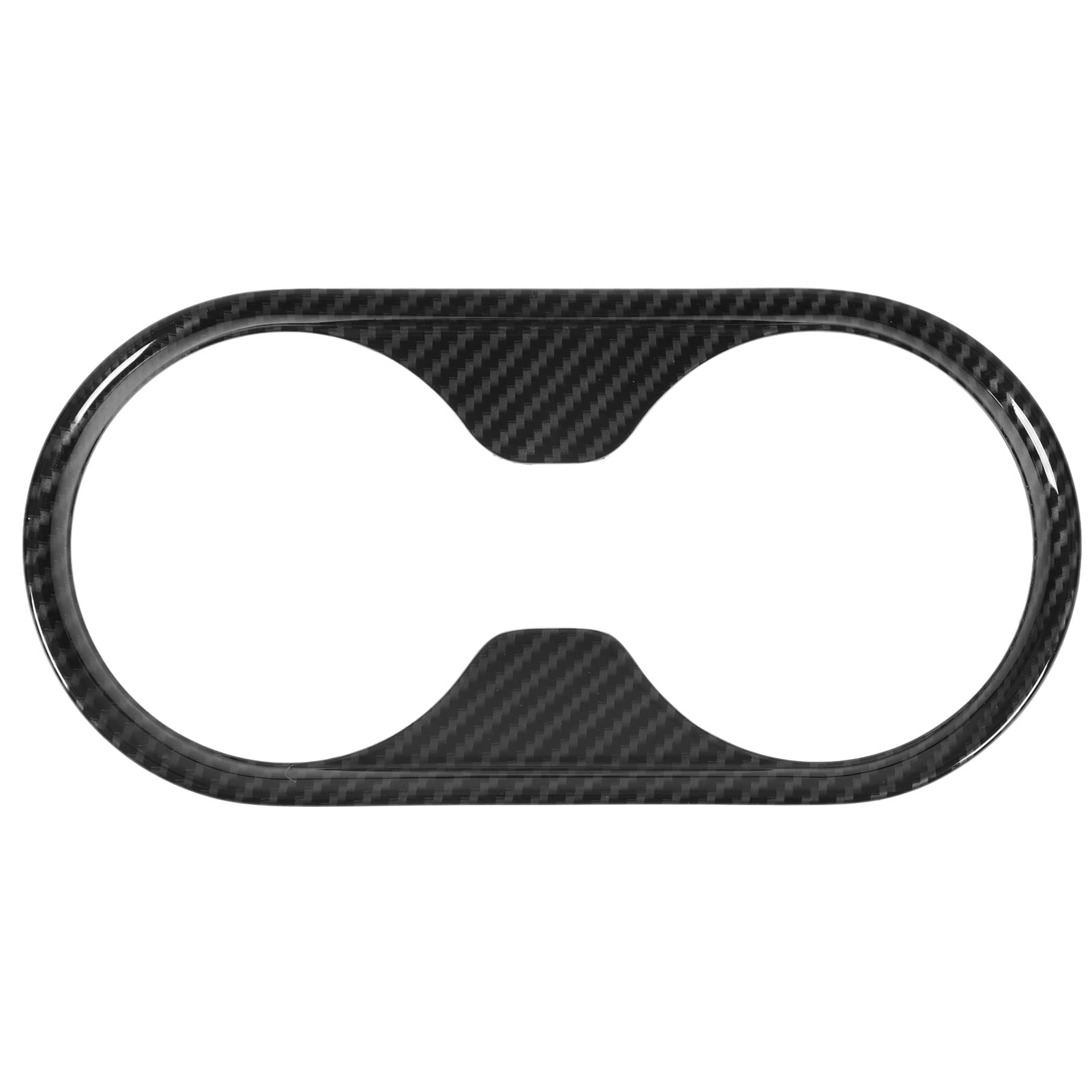 Carbon Fiber Style Cup Holder Cover Frame - Interior Car Accessories Replacement for Ford Ranger T6 P375 (2015-2021) | Durable & Stylish Upgrade for Coffee Cups & Drinks in Vehicle