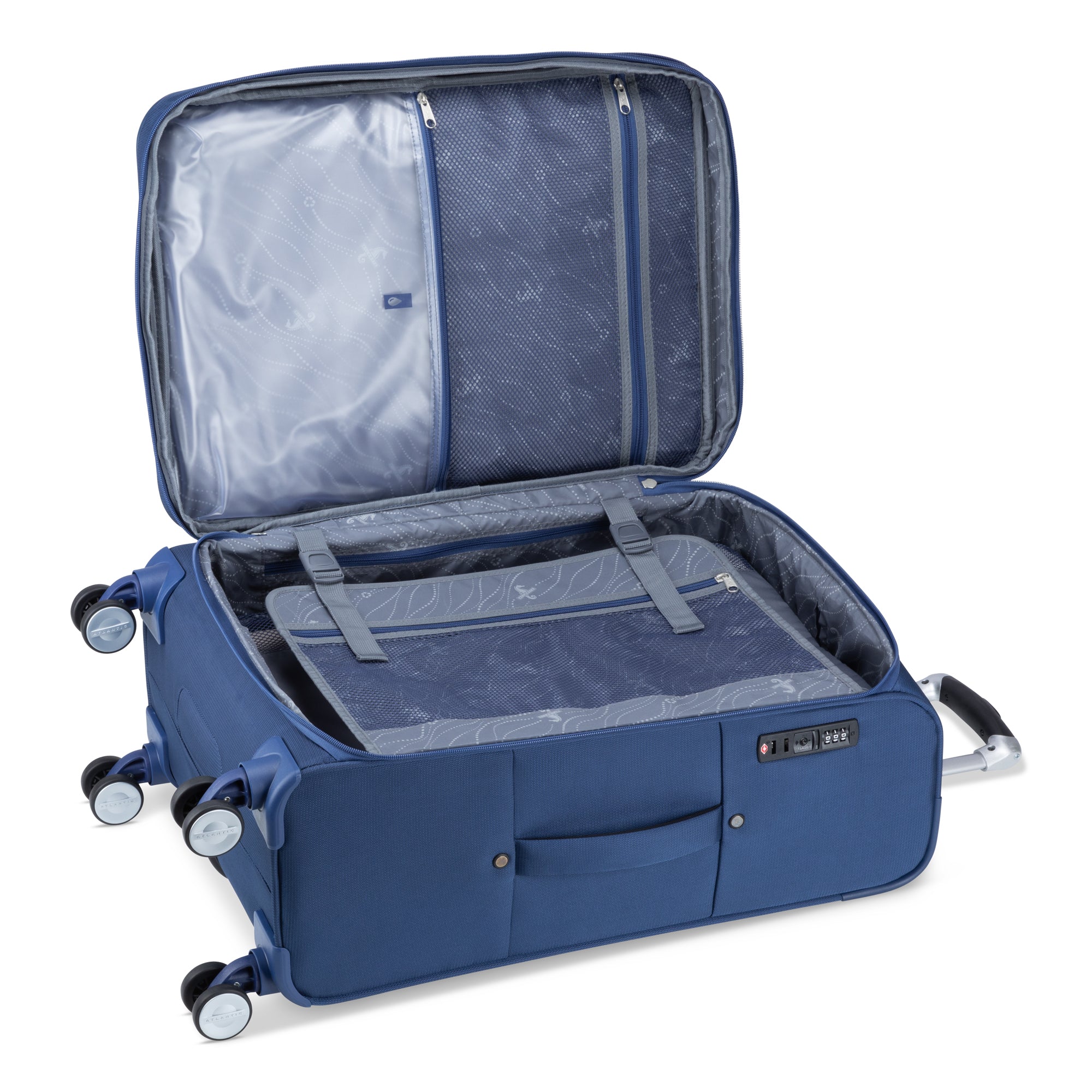 Atlantic Sailbound 3-Piece Luggage Set - Lightweight Spinner Suitcase with TSA Lock for Travel, Vacation & Business Trips (Carry-On, Medium & Large)