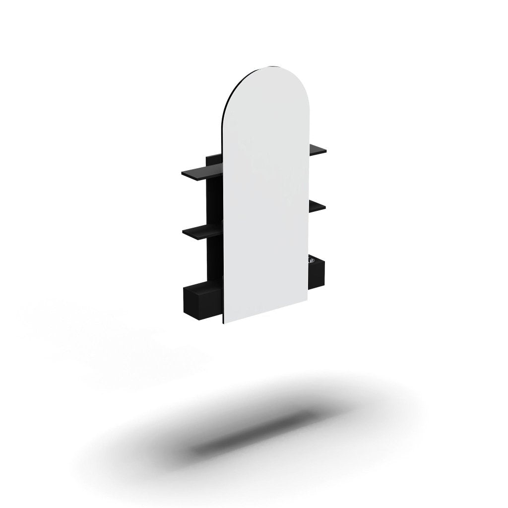 Lanvain Nola Salon Mirror Station - Wall Mounted Vanity Mirror with LED Lights for Professional & Home Salon Use - Perfect for Makeup, Hair Styling & Skincare