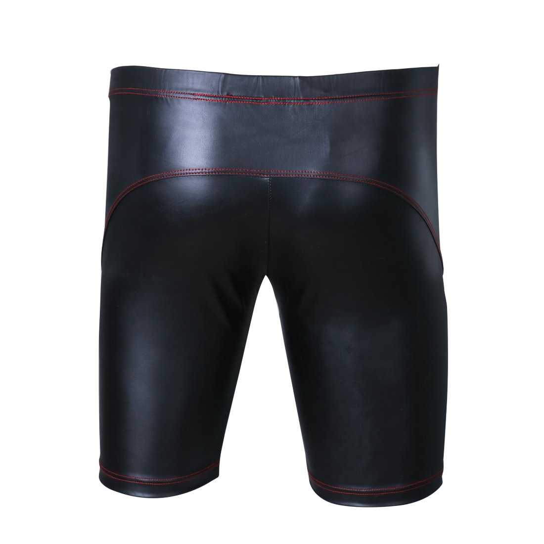 CHICTRY Men's Sexy Faux Leather Shorts - Gym Workout Boxer Briefs & Athletic Tights for Running, Cycling & Fitness Training