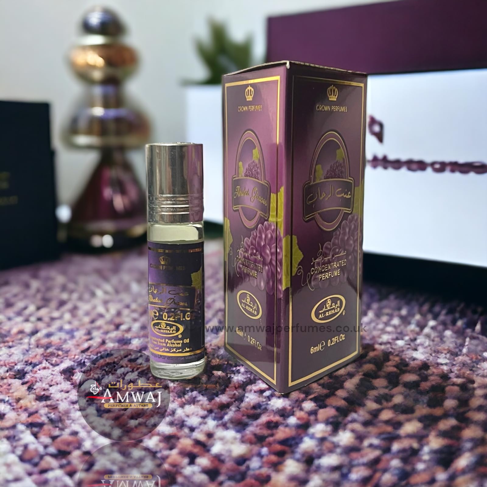 6ml Roll-on Grape Perfume Oil - Sweet Juicy Ripe Grape & Soft Musk Scent | Long-Lasting Fragrance for Women, Daily Wear, Date Night & Gift Giving