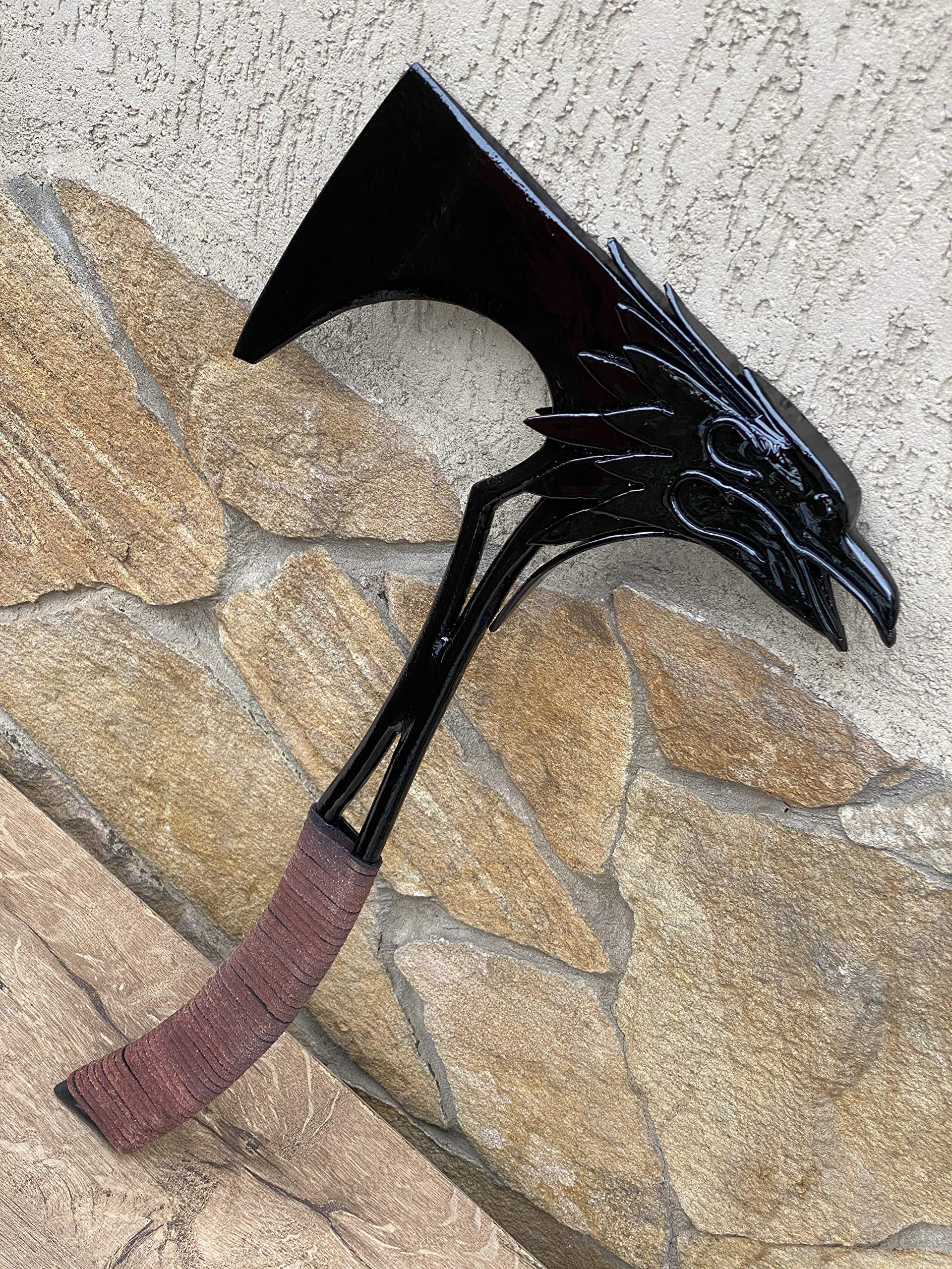 High-Quality Cosplay Axe Replica - Perfect Video Game Prop for Halloween, Christmas & Cosplay Events - Durable Steel & Iron Gift for Gamers & Collectors