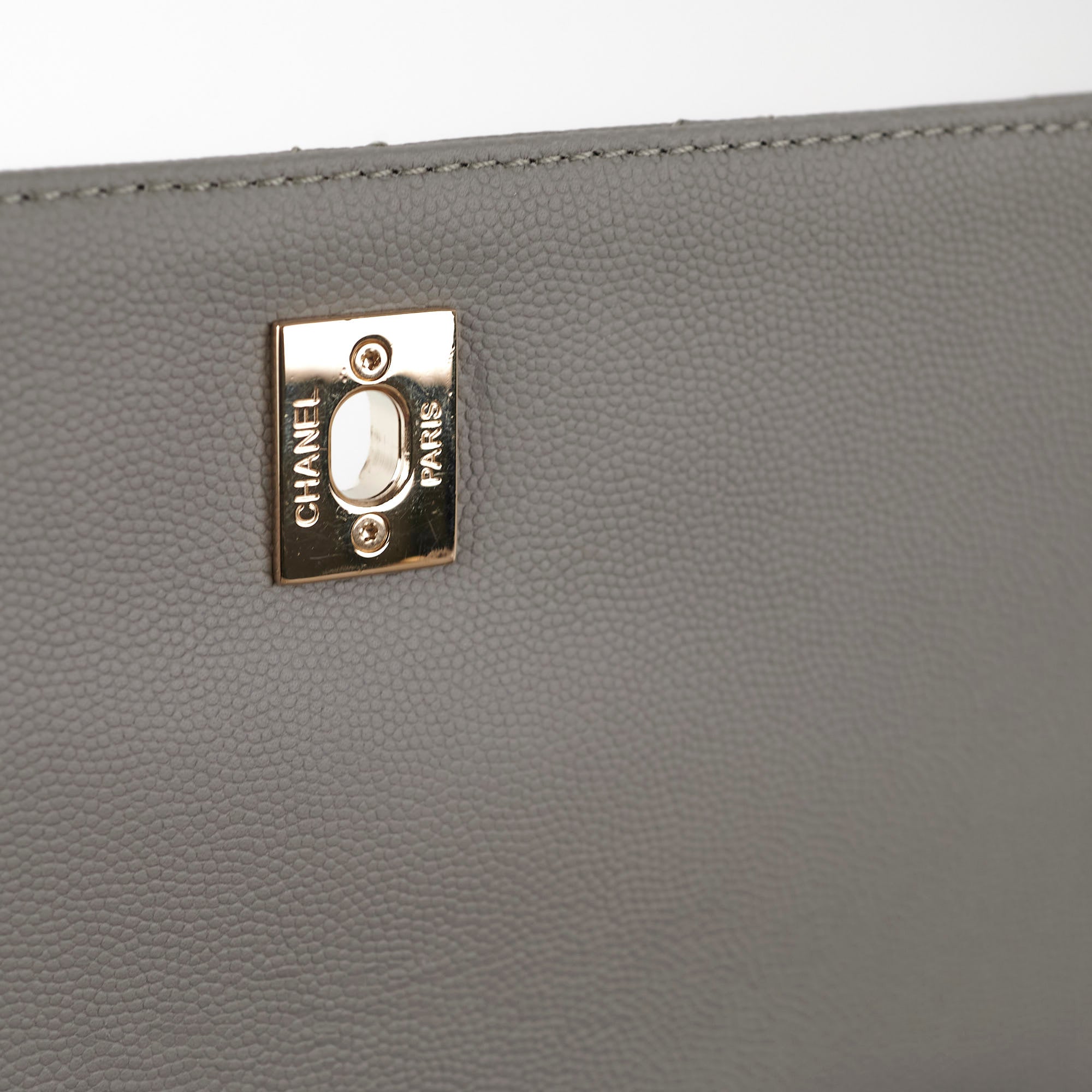 Chanel Medium Business Affinity Grey Caviar Leather Shoulder Bag - Luxury Designer Handbag for Women, Perfect for Work, Office & Everyday Use