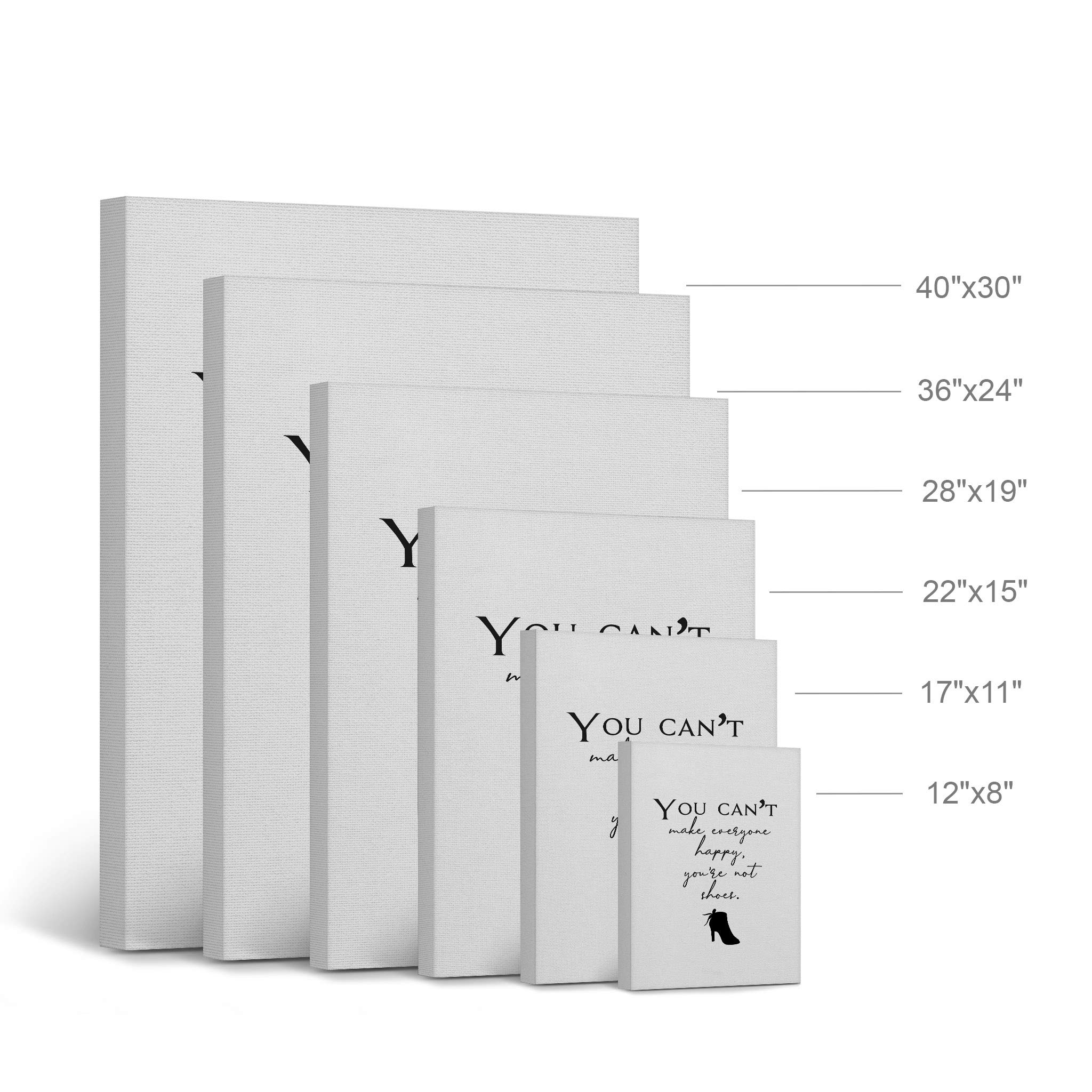 Smile Art Design 'You Can’t Make Everyone Happy You’re Not Shoes' Inspirational Quote Canvas Print - Glam Fashion Wall Art for Office, Girls Room, Women's Dorm & Bedroom Decor - Ready to Hang 36x24 - Perfect Motivational Gift for Friends & Home Living Room