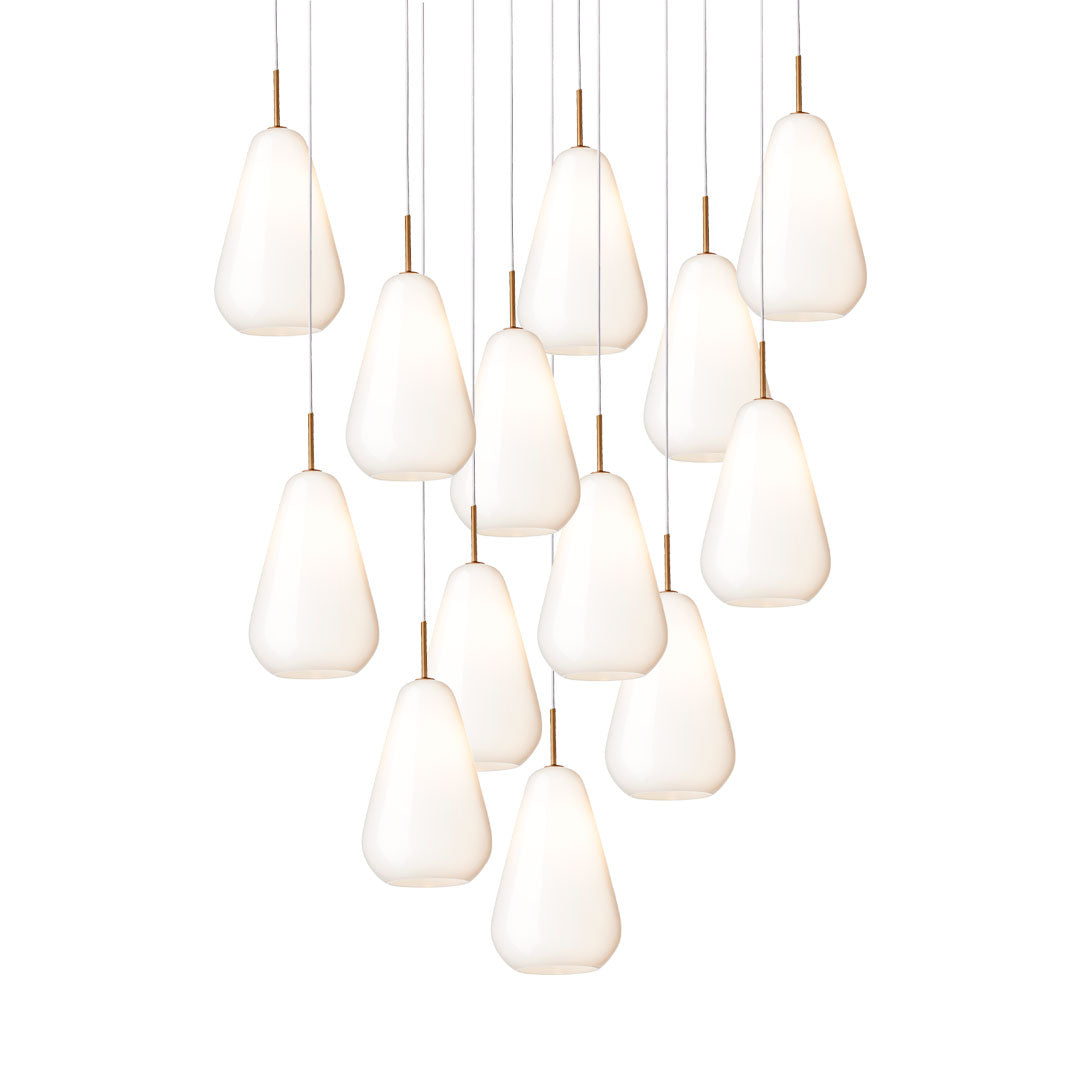 Anoli 13-Light Modern Crystal Chandelier for Dining Room, Living Room & Bedroom - Elegant Ceiling Light Fixture with Clear Glass Shades - Perfect for Home Decor & Wedding Venues