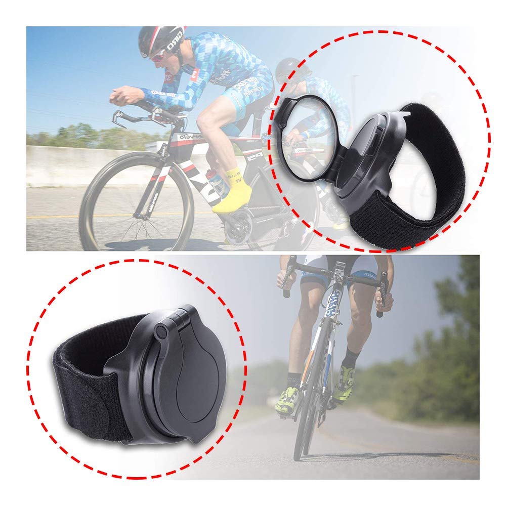 Zueyen Bike Mirror - 360° Adjustable Cycling Armband Mirror for Safe Riding, Wide Angle Rearview for Road & Mountain Bikes - Perfect for Commuting, Touring & Outdoor Adventures