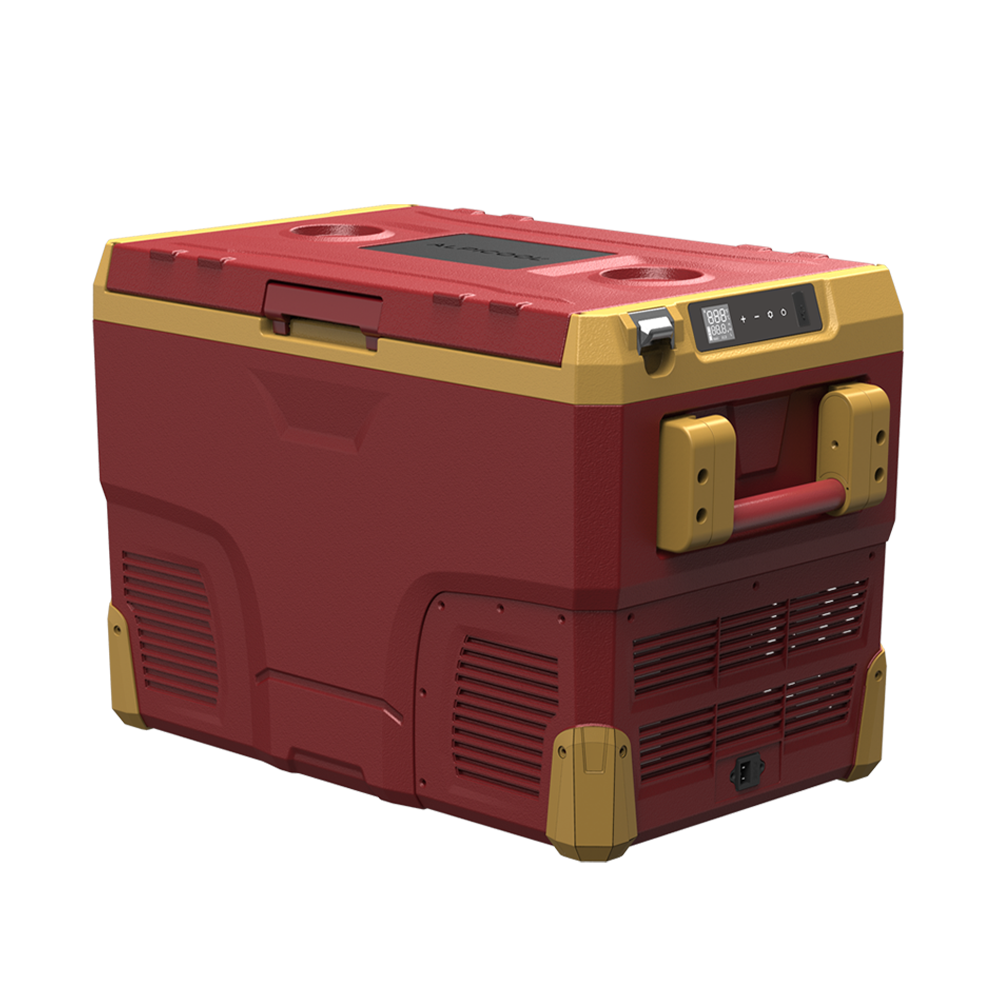 Alpicool IR42 Red 12V Portable Car Refrigerator - 42 Quart Compact Freezer for Road Trips, Camping & Outdoor Adventures