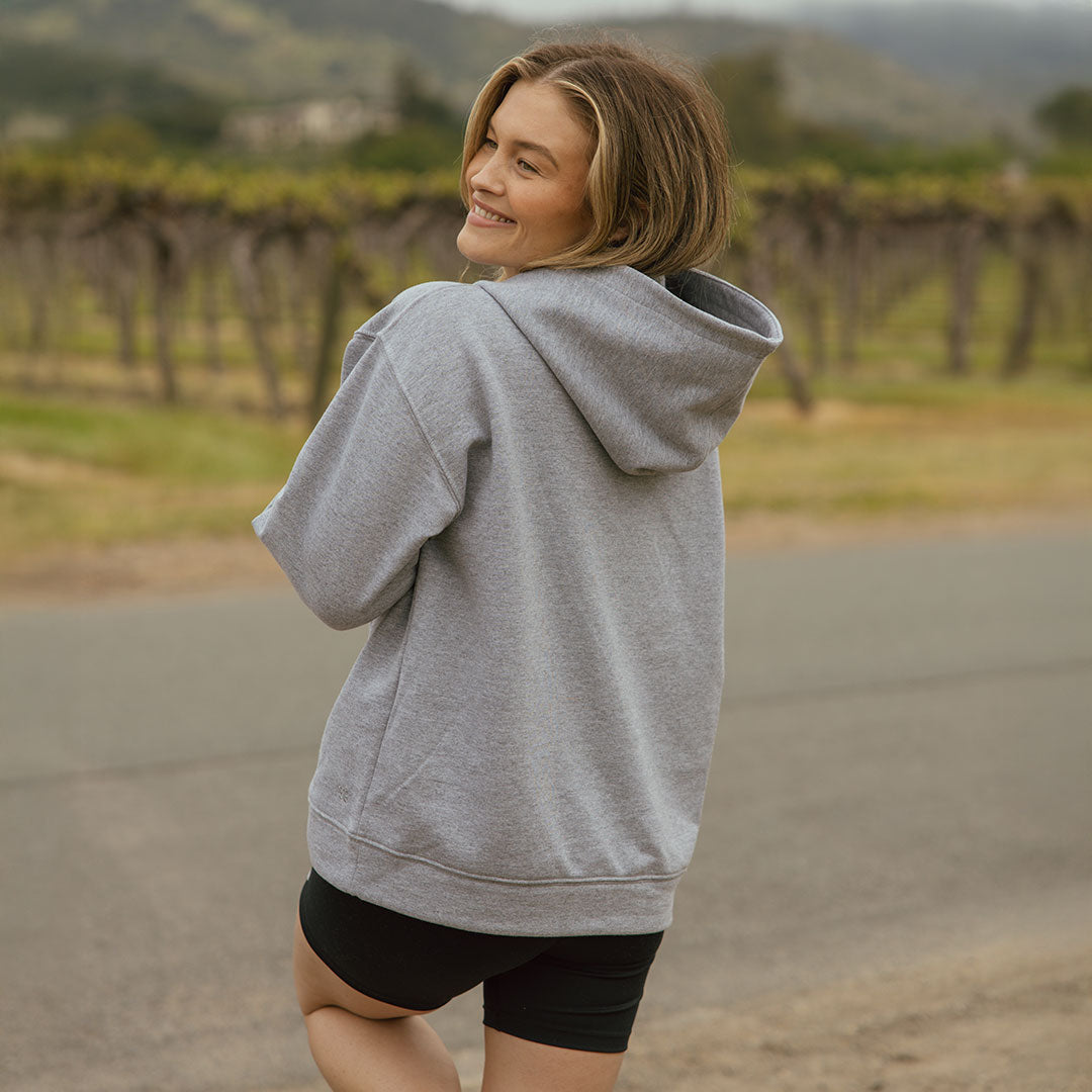 Disney Minnie Mouse Boyfriend Hoodie for Women - Soft Grey Pullover Sweatshirt for Casual Wear, Lounge & Outfits