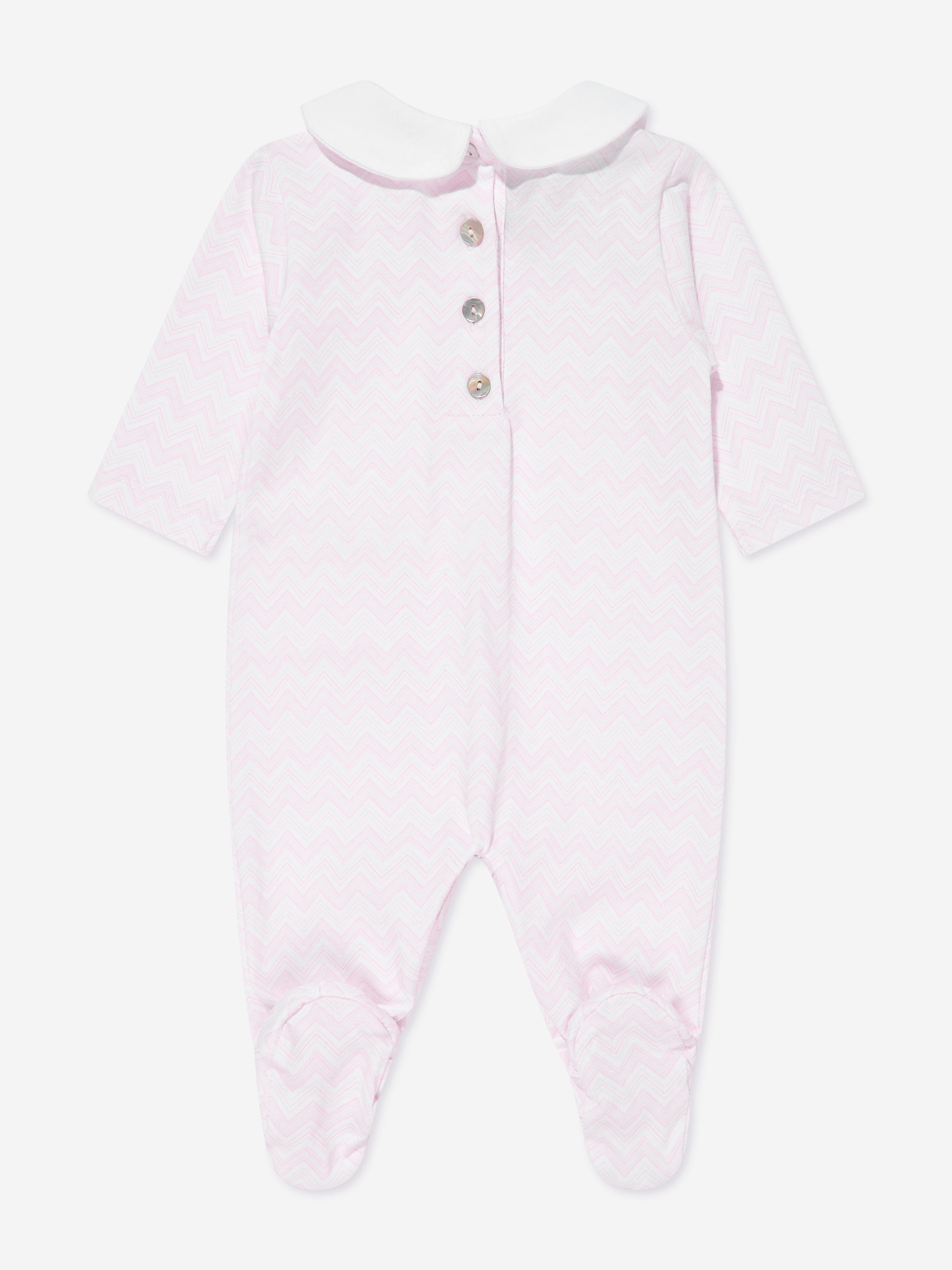 Pink Zigzag Baby Grow Set for Girls - Soft & Comfortable Newborn Outfit for Sleep, Play & Everyday Wear