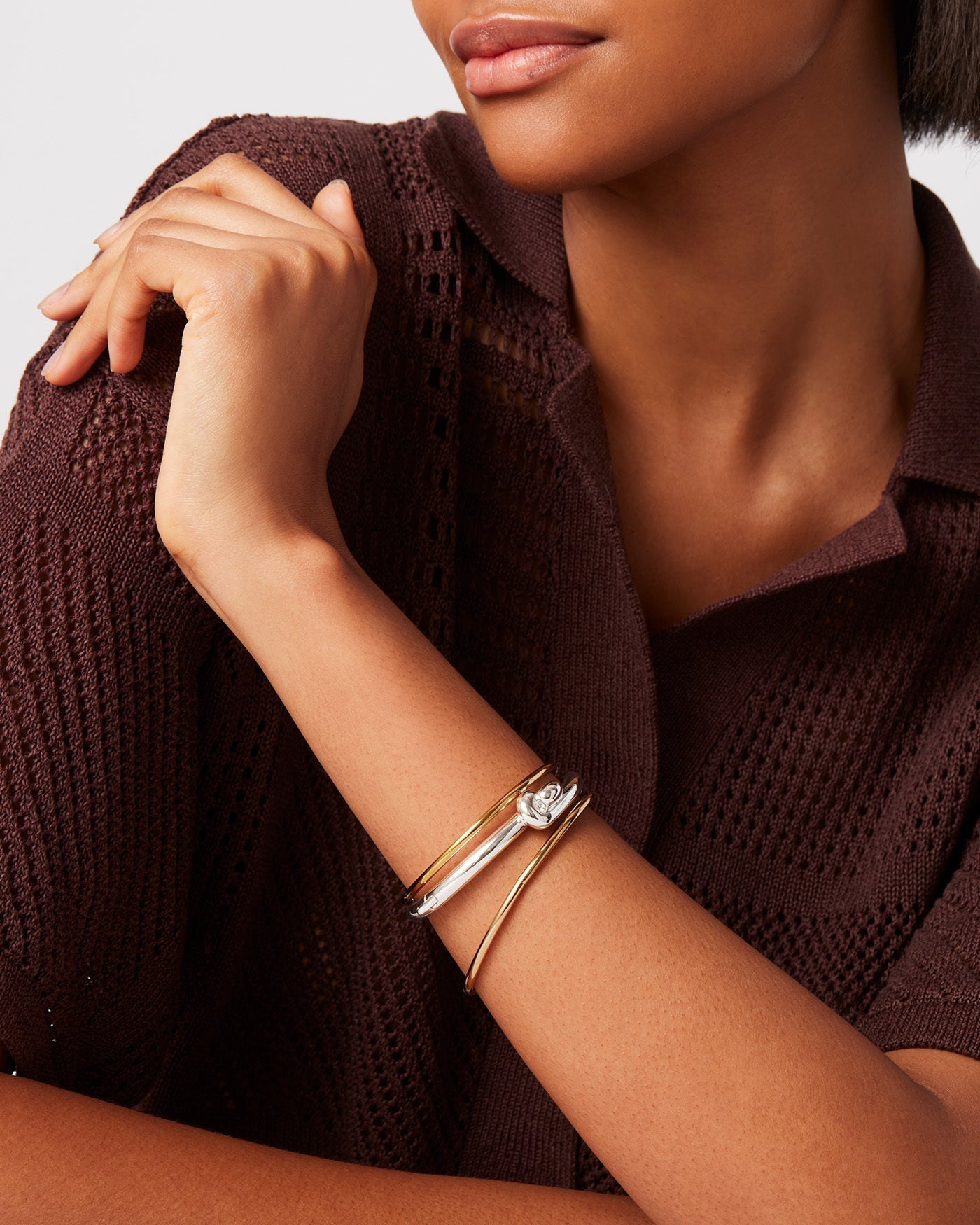 Maeve Silver Bangle Bracelet for Women - Elegant & Stylish Jewelry for Everyday Wear, Parties & Special Occasions