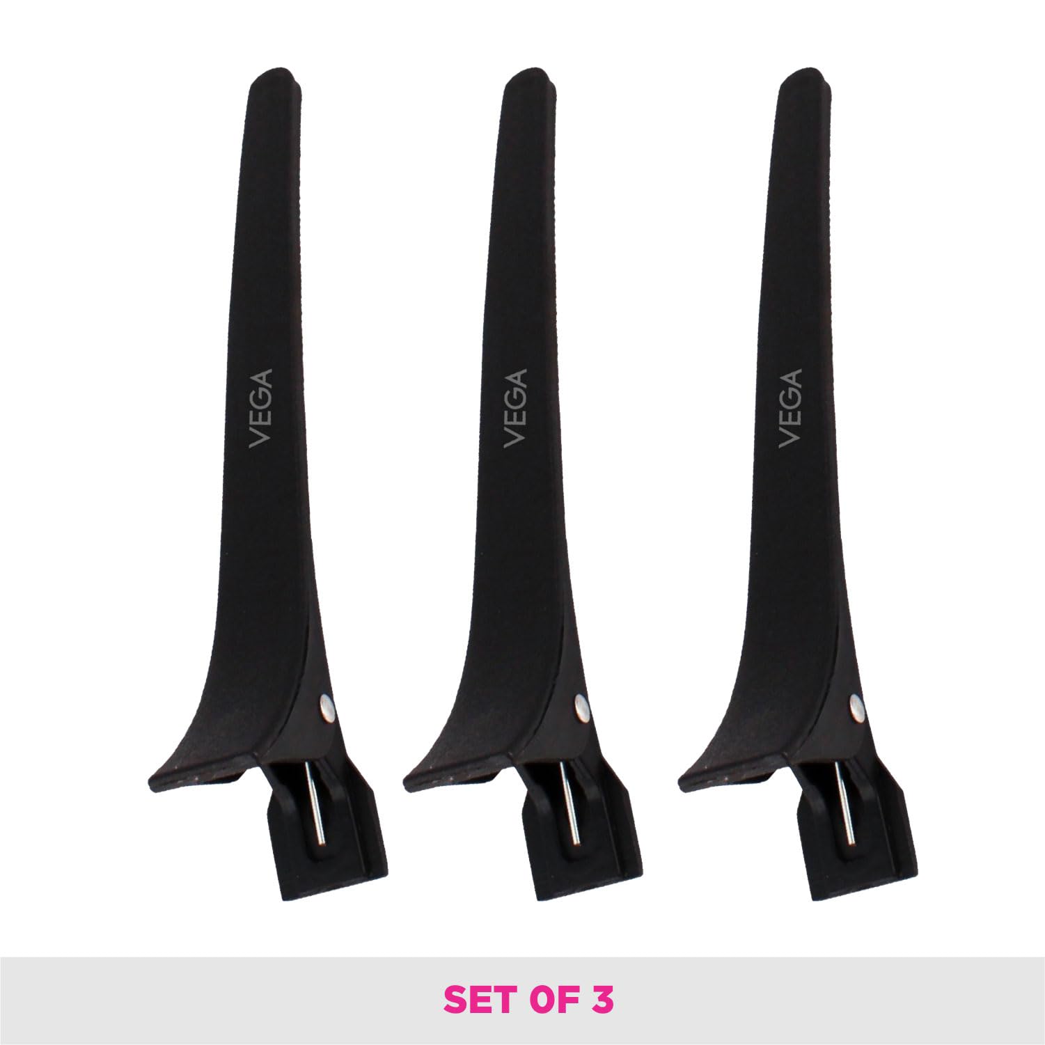 Vega Hair Clip - Black Hair Claw Clip for Women & Girls - 22g - Perfect for Ponytails, Buns & Updos - Strong Hold & Comfortable Grip