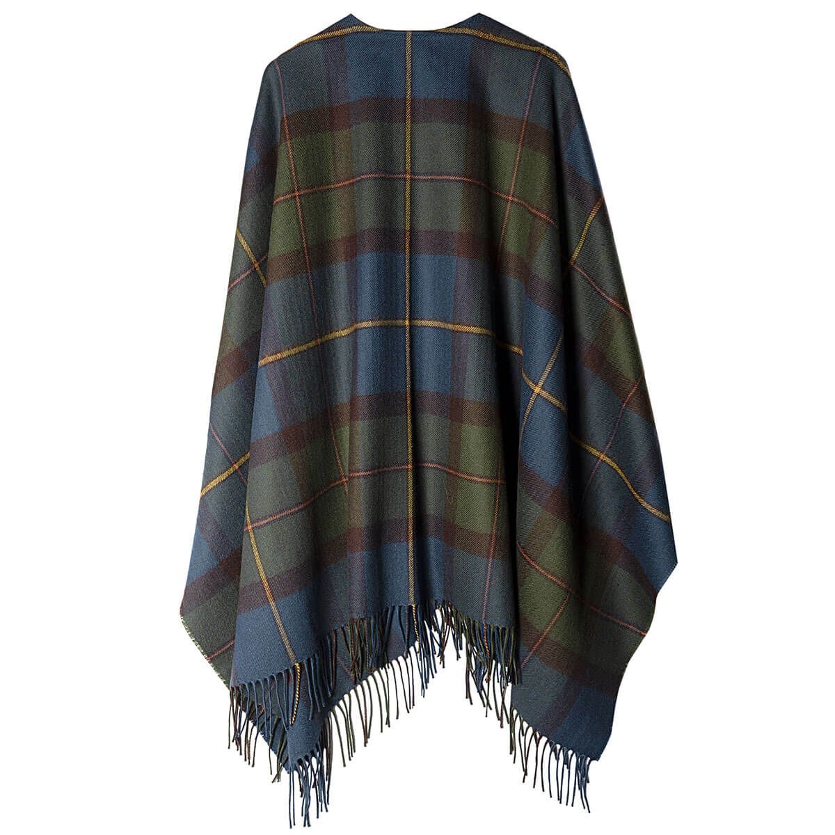 Alice MacLeod of Harris Antique Tartan Lambswool Serape Wrap - Vintage Scottish Wool Shawl for Women - Perfect for Fall Fashion, Cozy Evenings & Highland Outfits