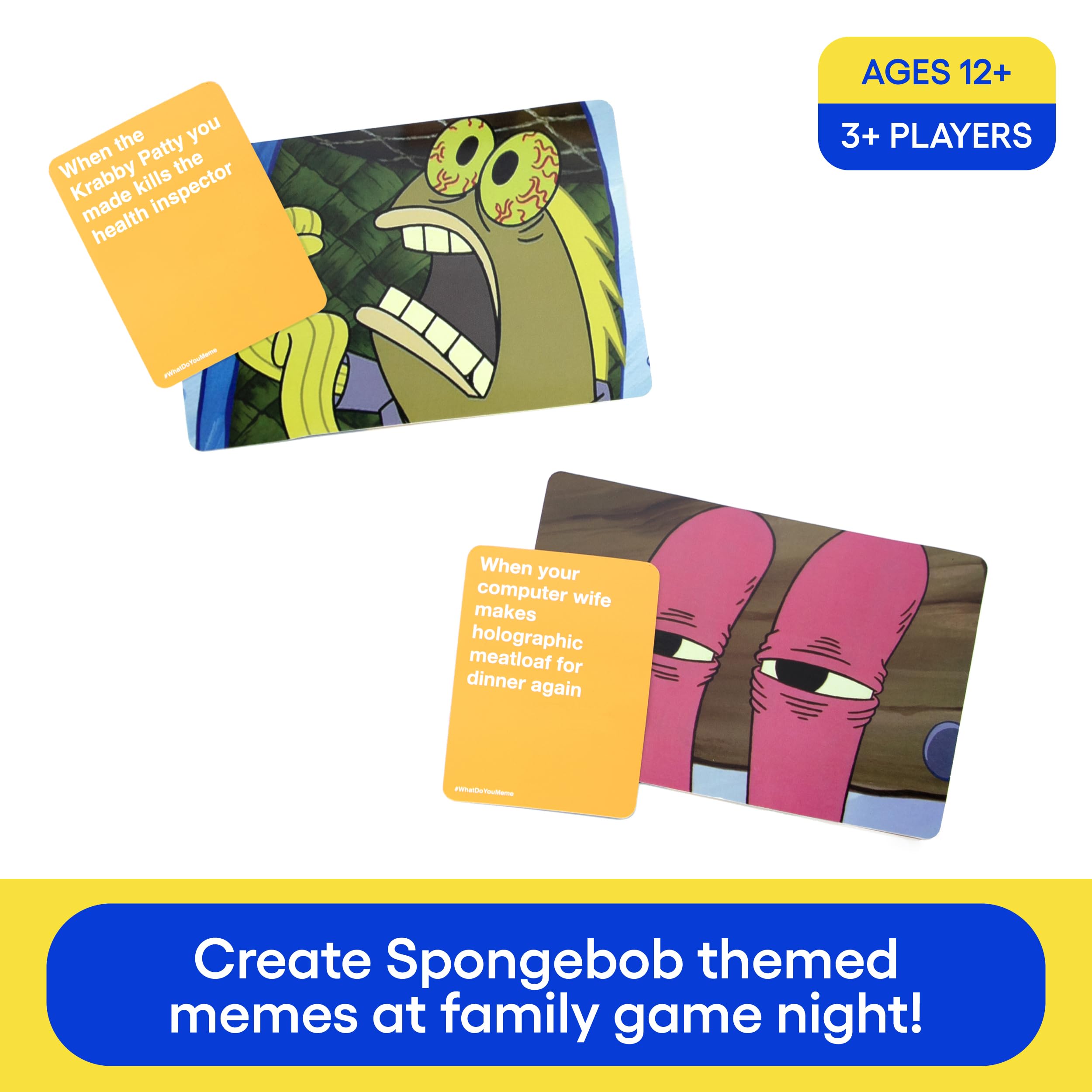 WHAT DO YOU MEME?® Spongebob Squarepants Expansion Pack - Fun Family Card Game for Kids & Adults | Perfect for Game Nights, Parties & Family Gatherings