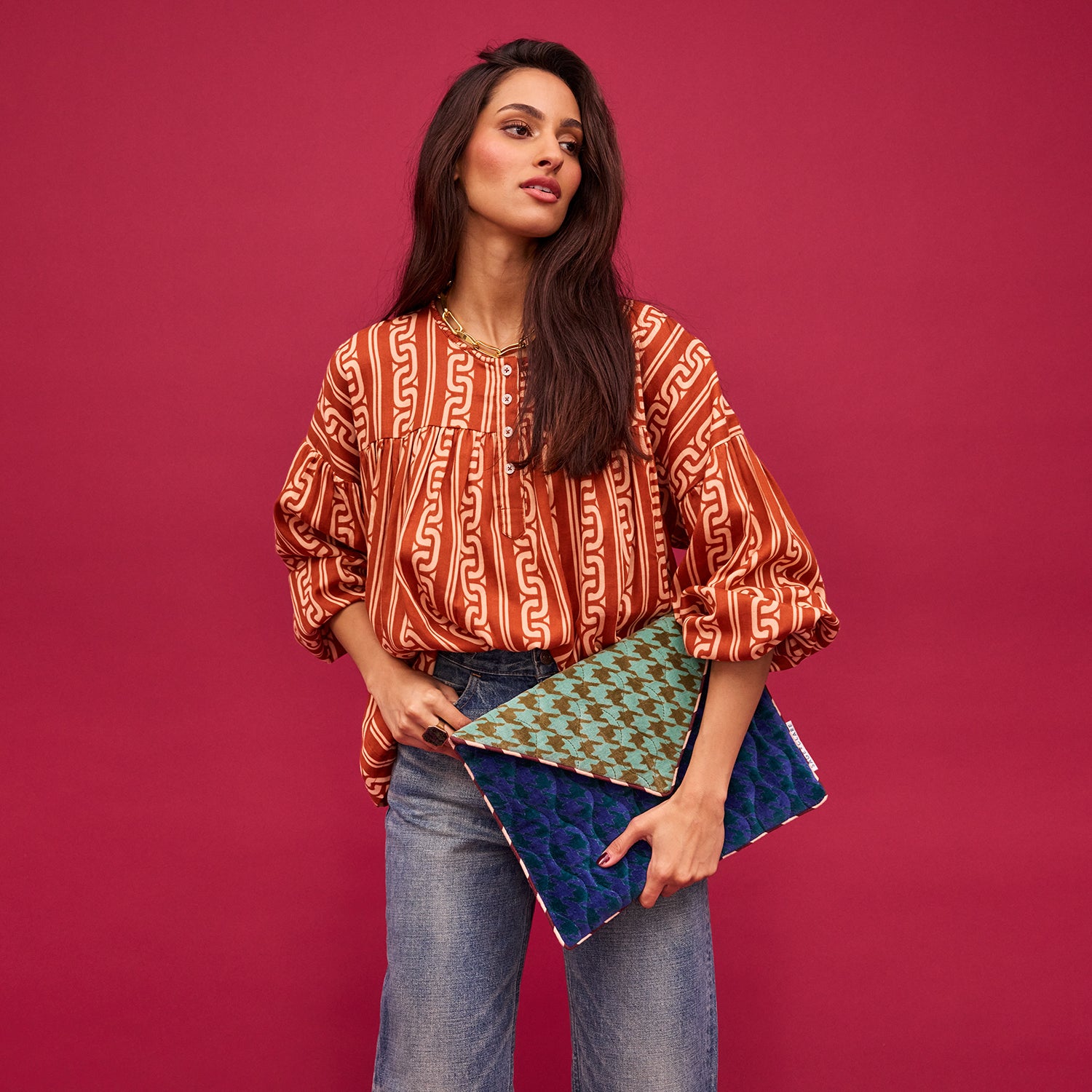 Vinita Velvet Clutch for Women - Elegant Evening Bag with Wristlet Strap - Perfect for Parties, Weddings & Special Occasions