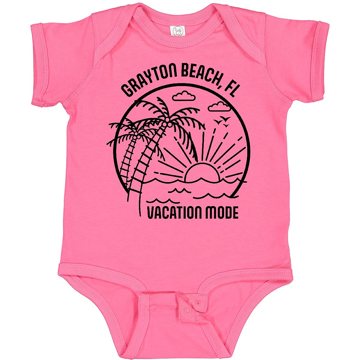 Summer Vacation Mode Grayton Beach Florida Baby Bodysuit - Cute Graphic Onesie for Infants & Toddlers - Perfect for Beach Trips, Family Photos & Casual Outings