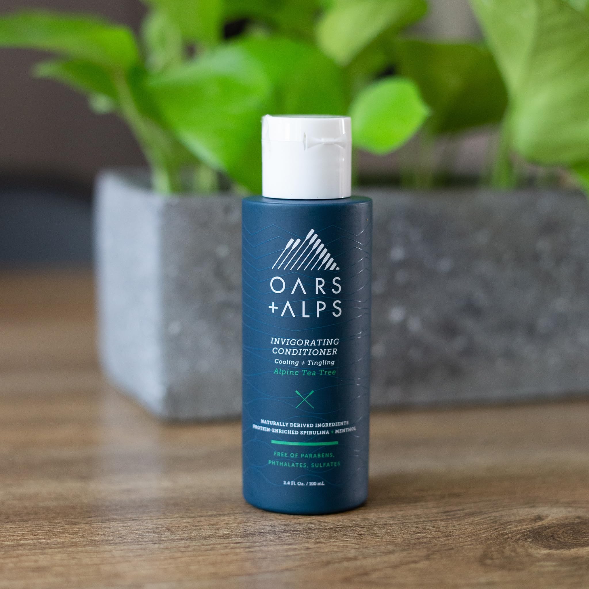 Oars + Alps Sulfate-Free Men's Shampoo and Conditioner Set with Witch Hazel & Tea Tree Oil - Alpine Tea Tree Scent - Travel Size 3.4oz Each - Perfect for Gym, Travel & Daily Hair Care
