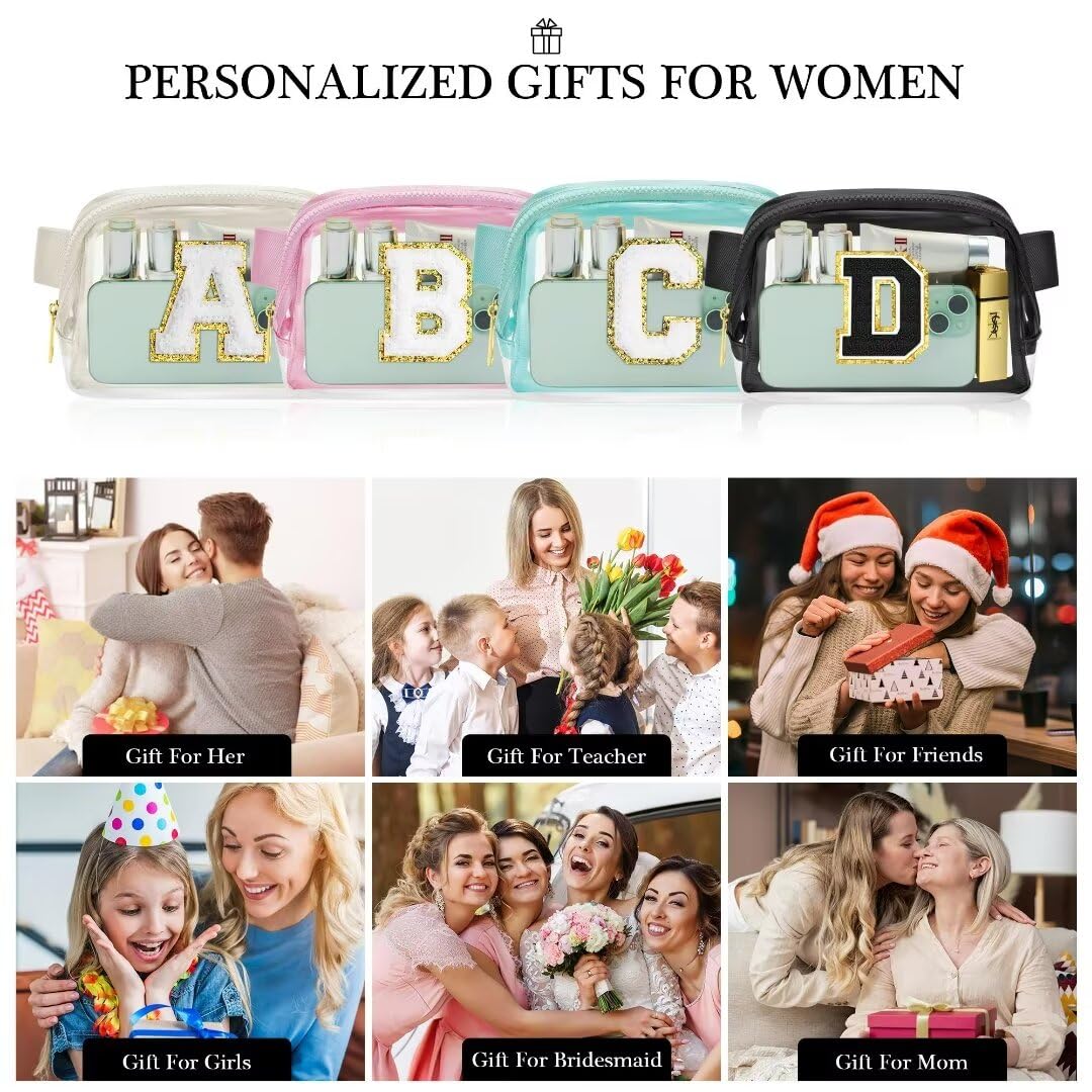 Personalized Beige Initial Belt Bag for Women - Perfect Birthday Gift for Mom, Grandma & Nana | Trendy Waist Pack for Shopping, Travel & Everyday Use