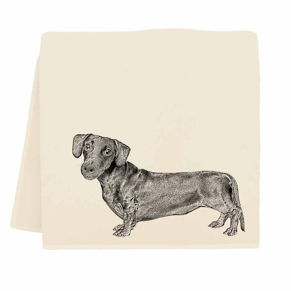 Premium Dachshund Tea Towel - Cute Wiener Dog Kitchen Towel for Drying Dishes - Perfect for Tea Time, Baking & Home Decor