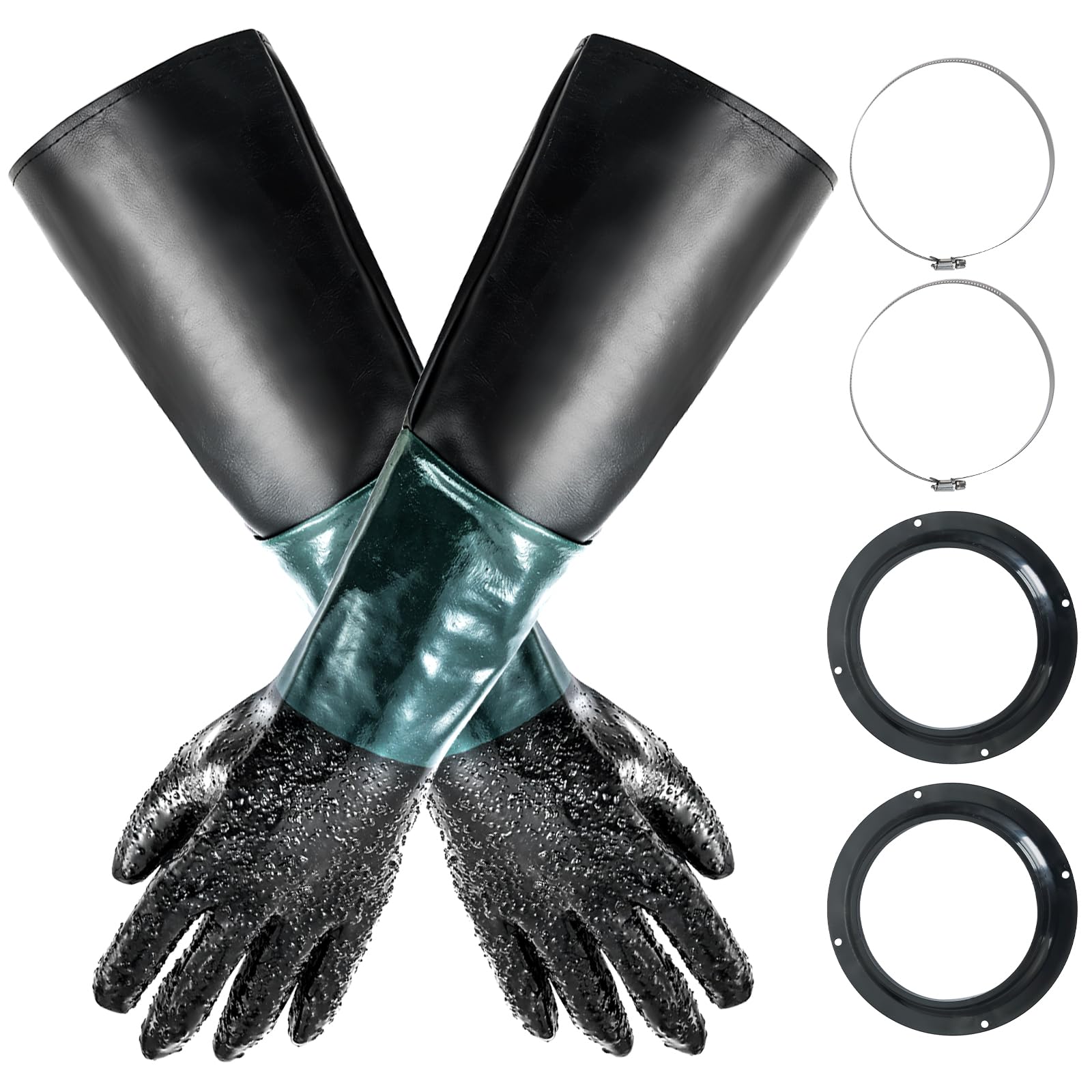 Rubber Sandblasting Gloves 23.6