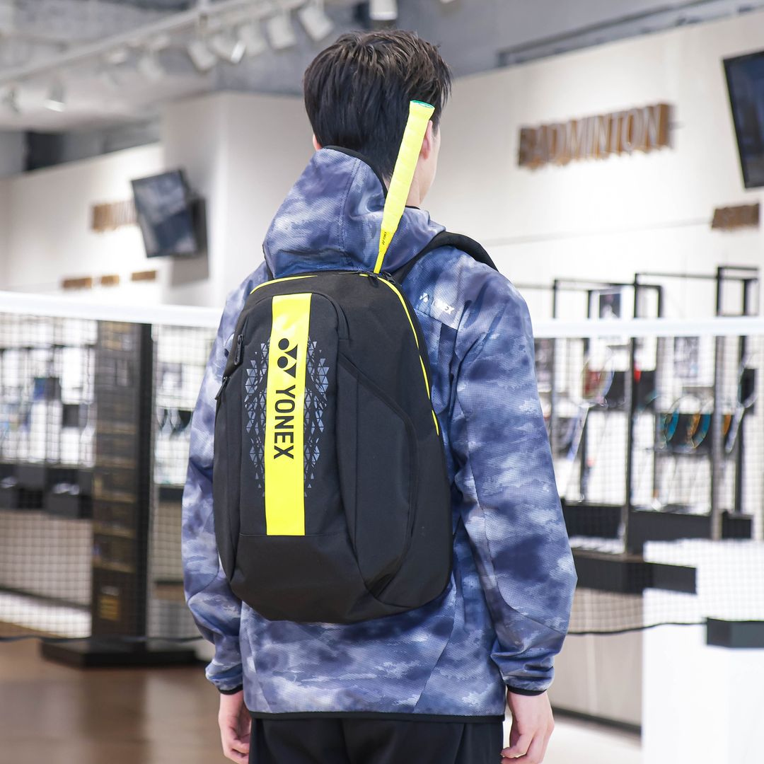 Yonex BAG2208MLY Badminton Tennis Racket Backpack - Lightweight Sports Bag for Badminton & Tennis Players (Lightning Yellow) | Perfect for Training, Matches & Travel