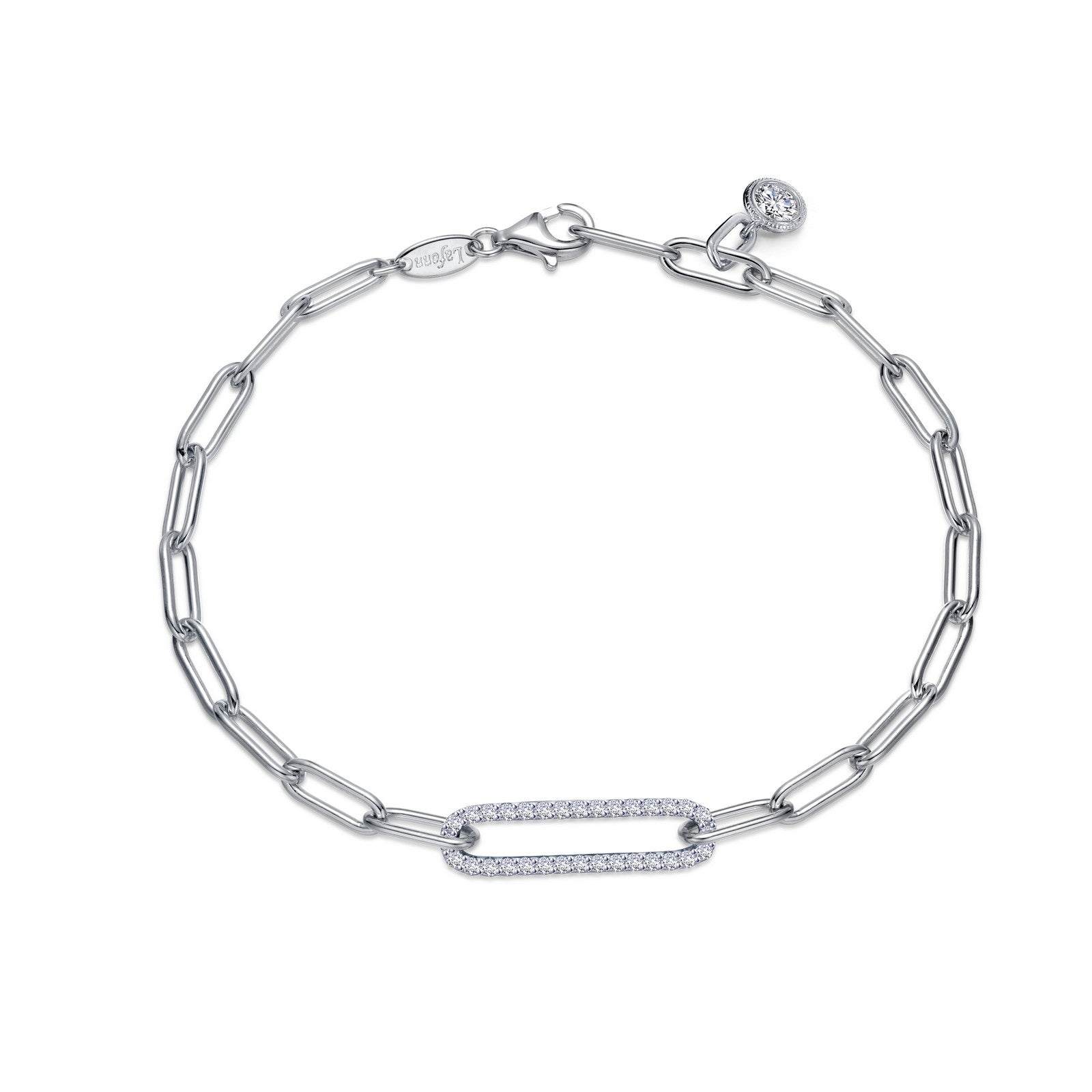 0.57 CTW Diamond Paperclip Bracelet for Women - Elegant Minimalist Tennis Chain Bangle for Everyday Wear & Special Occasions
