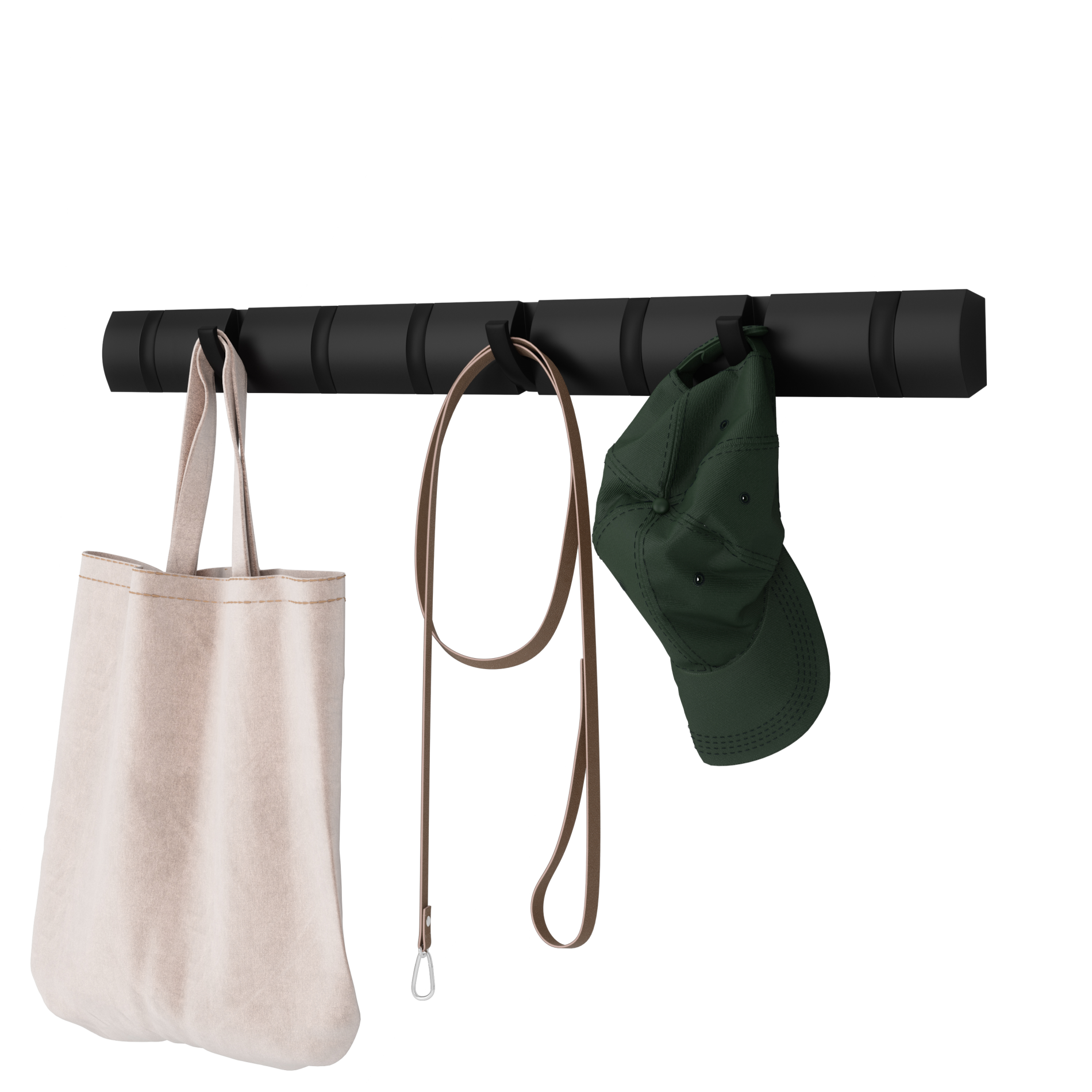 Flip 8 Wall Hook - Heavy Duty Wall Mount Hooks for Hanging Coats, Hats & Bags - Space Saving Home Organization Solution for Entryway, Bedroom & Closet