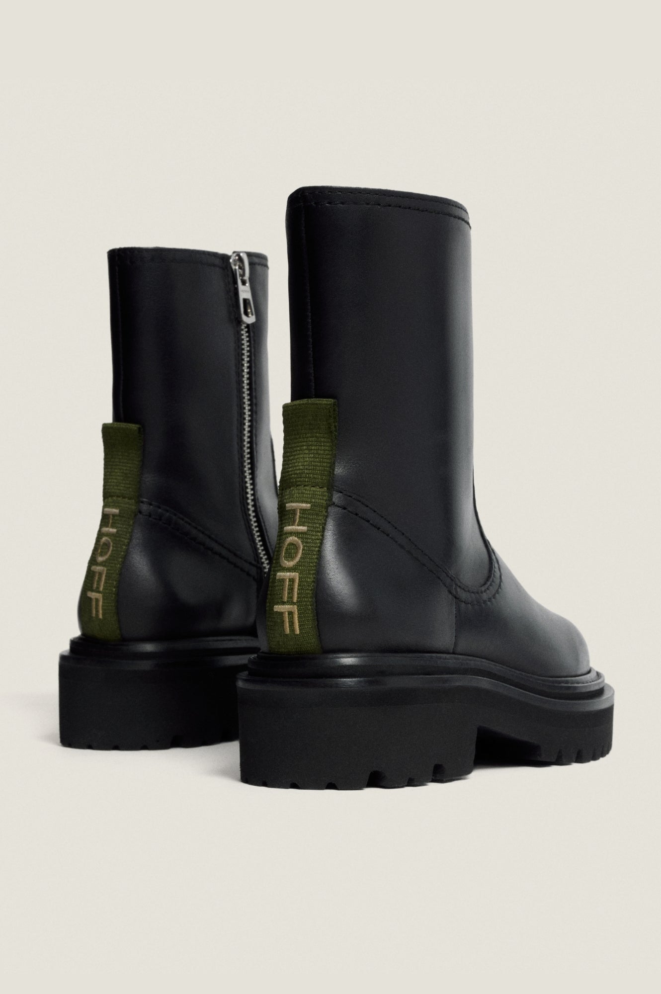 HOFF Office Leather Boots for Women - Black Professional Ankle Boots for Work, Business & Formal Occasions