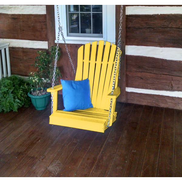 Durable Poly Adirondack Chair Swing - Weather-Resistant Outdoor Patio Furniture for Garden, Deck, and Backyard Relaxation