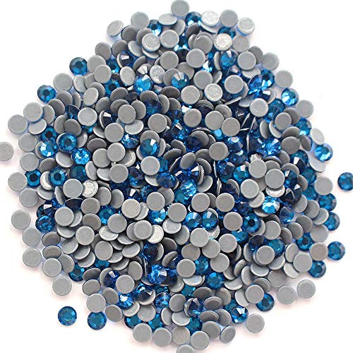 STORE99® 1440pcs AAAAA Quality Hotfix Rhinestones - CA Blue Shiny Strass Flatback Crystals for DIY Clothing, Shoes, Accessories | Iron-On Loose Rhinestones for Costumes, Nail Art & Craft Projects