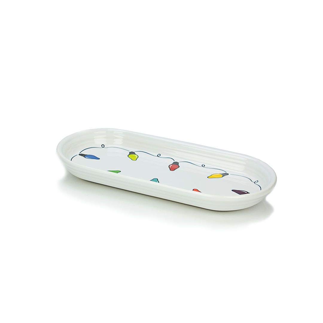 Fiesta® 12-Inch Bread Serving Tray - Durable Ceramic Appetizer Platter for Parties, Entertaining & Home Decor | Perfect for Cheese, Crackers, Charcuterie & Holiday Gatherings