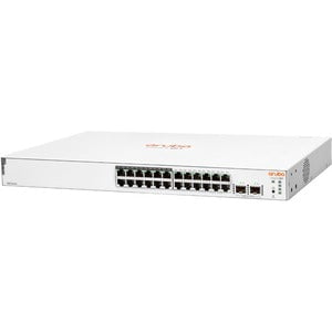 Aruba Instant On 1830 24-Port Gigabit PoE Switch | 12x Class4 PoE Ports | 2 SFP Slots | 195W PoE Budget | Layer 2 Managed Switch | 10/100/1000Base-T | Low 13.4W Power Consumption | Desktop/Surface Mount | Ideal for Small Business Networks & Smart Office Setup