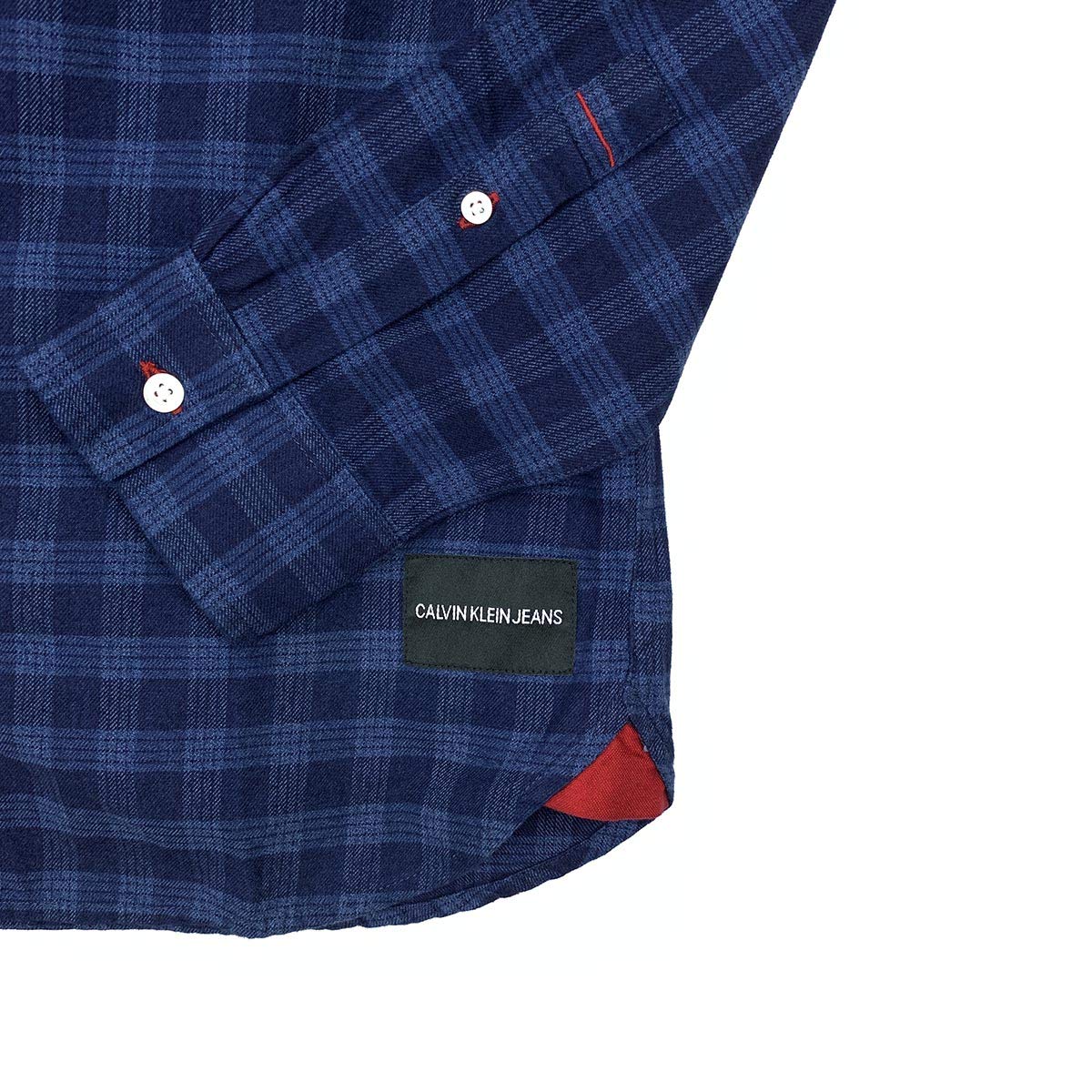 Calvin Klein Men's Slim Fit Long Sleeve Dark Indigo Blue Dress Shirt for Work & Casual Wear - Button Down Oxford Shirt (Small) | Business Office & Date Night Outfit