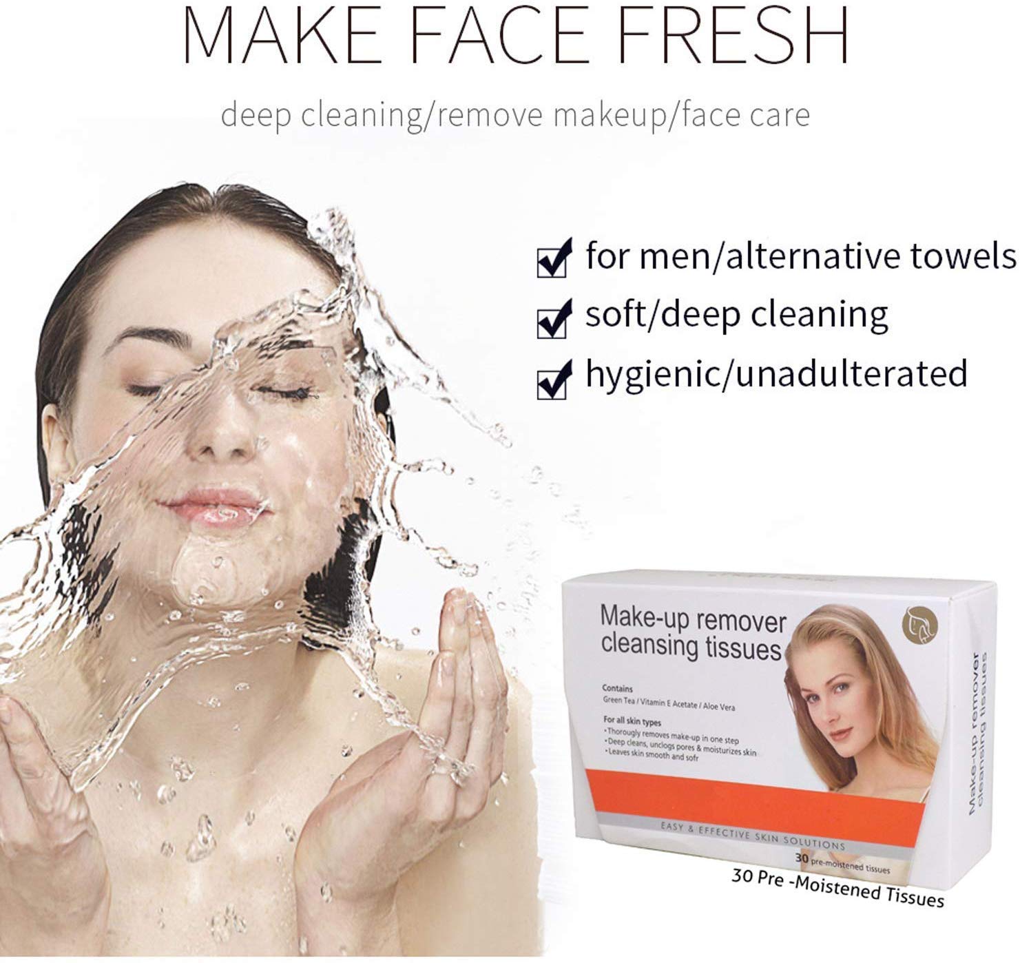 RAAYA 4-Pack Makeup Remover Wipes for Women - Gentle Face Cleansing