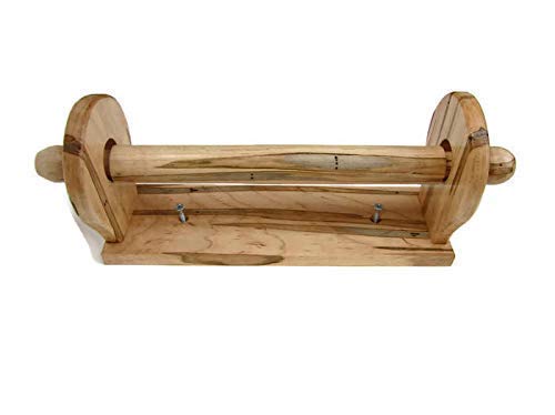 Rustic Farmhouse Maple Hardwood Paper Towel Holder - Wall or Cabinet Mount Kitchen Organizer for Farmhouse, Country & Modern Decor | Perfect for Kitchen, Bathroom, RV & Office Use