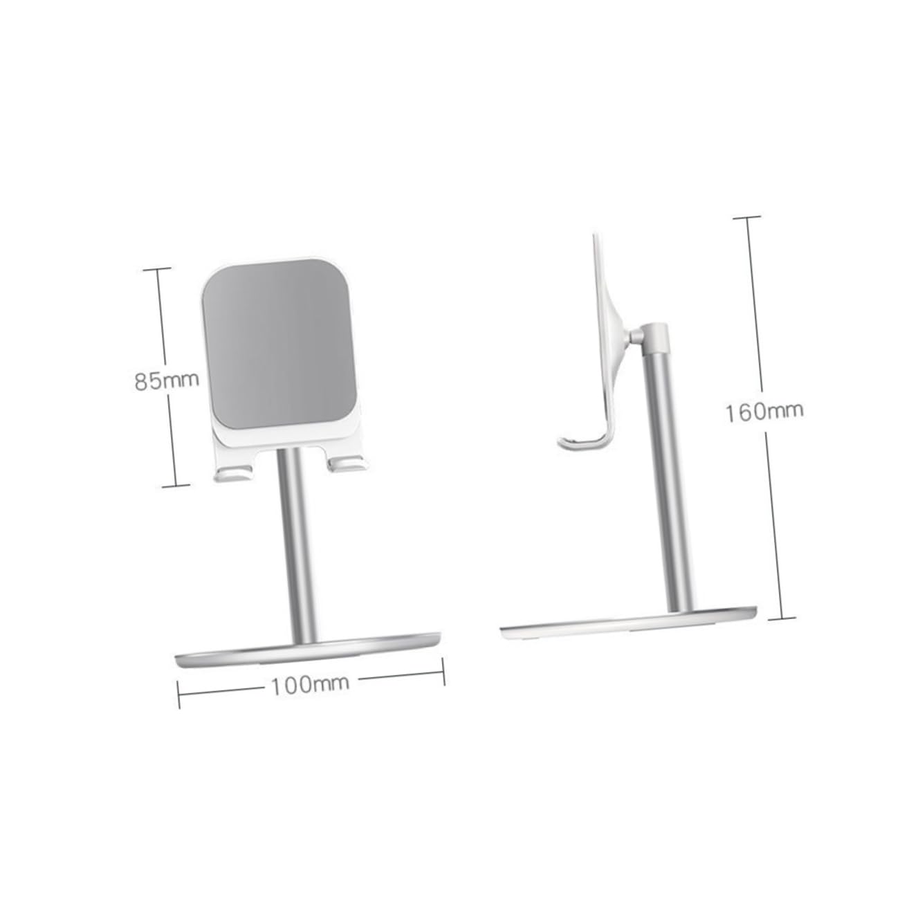 Adjustable Desktop Phone Holder Stand for iPhone & Tablet - Flexible 360° Rotating Bracket, Sturdy Phone Mount for Office, Home, Live Streaming & Video Calls - Perfect for Work, Study & Content Creation