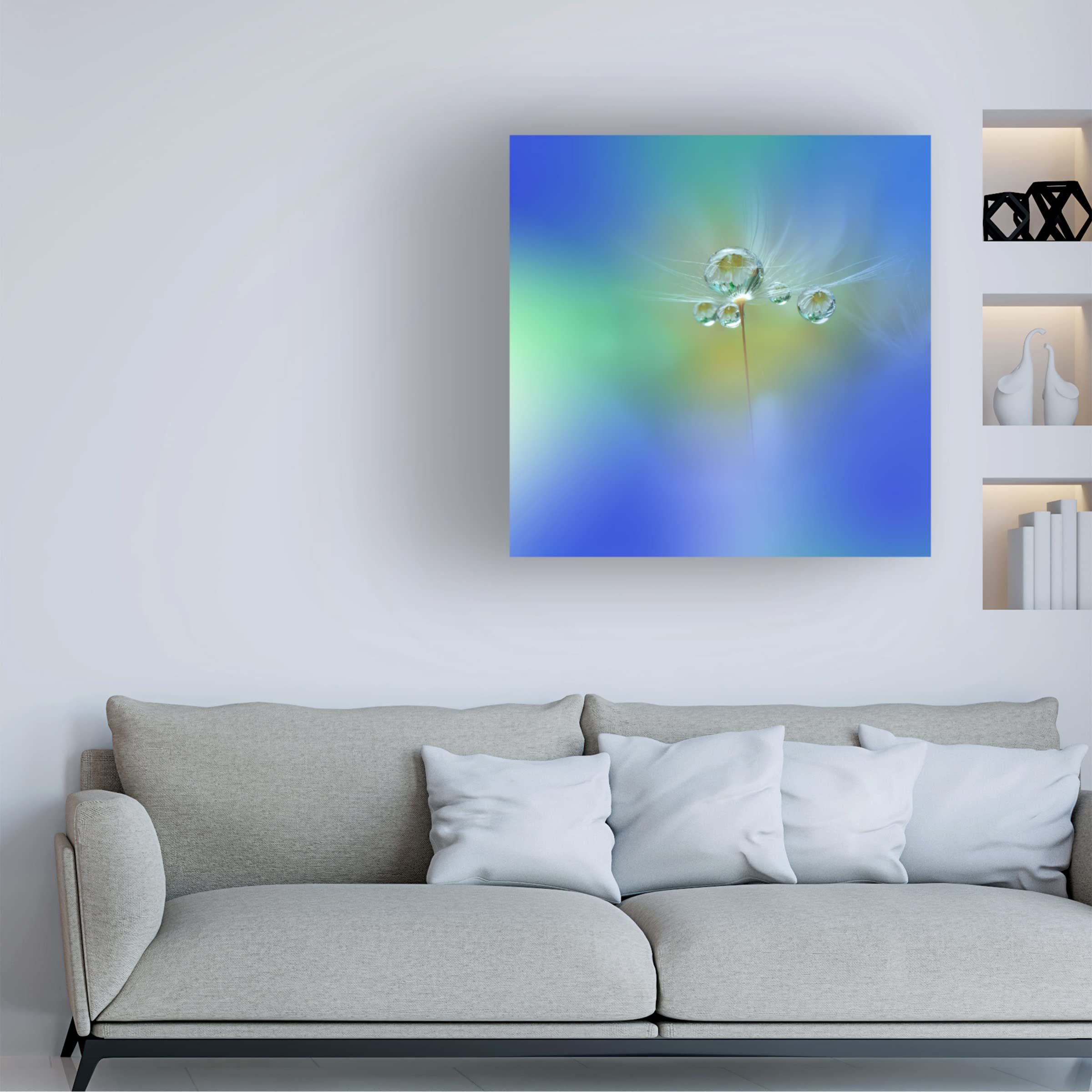 Trademark Fine Art 'World Of Drops' Canvas Wall Art by Juliana Nan - Modern Abstract Painting for Living Room, Bedroom & Office Decor