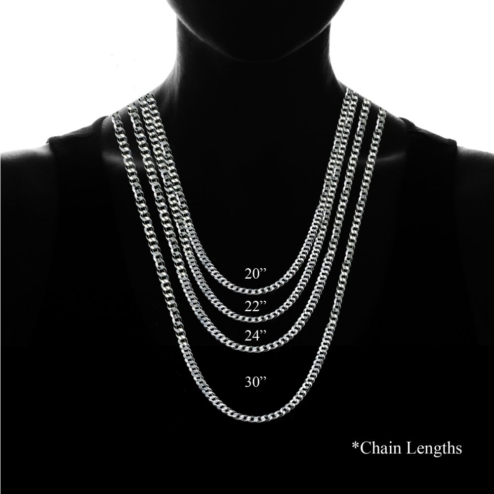 5mm Sterling Silver Miami Cuban Curb Link Chain Necklace for Men & Women | Unisex Jewelry Gift for Birthday, Anniversary & Everyday Wear