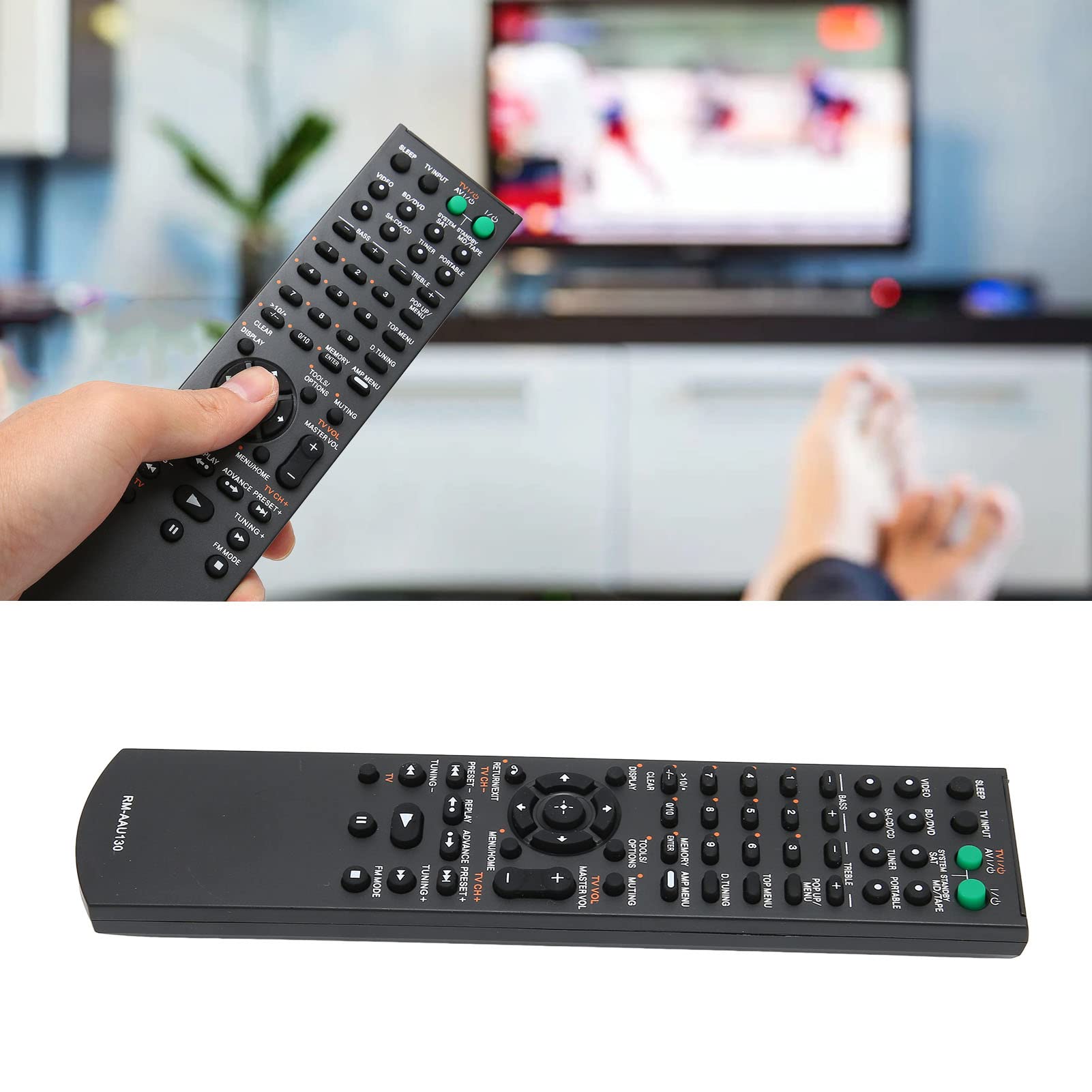 AAU130 Universal Remote Control Replacement for STR KM7, DH800, K1600, KM5000, KM7500 DVD AV Receiver - Perfect for Home Theater & Entertainment Systems