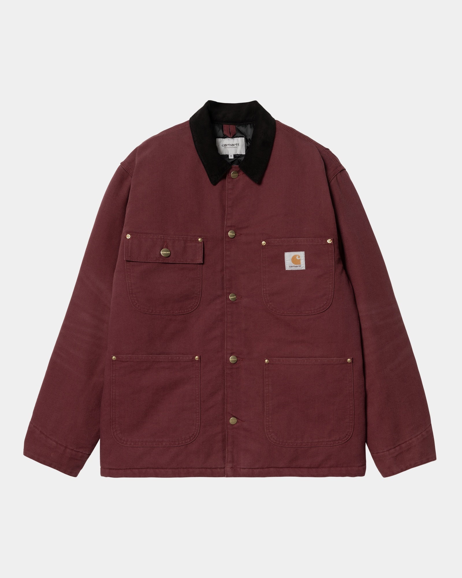OG Chore Coat - Winter Work Jacket in Malbec/Black Aged Canvas | Durable Workwear for Outdoor Labor, Farming & Cold Weather Protection