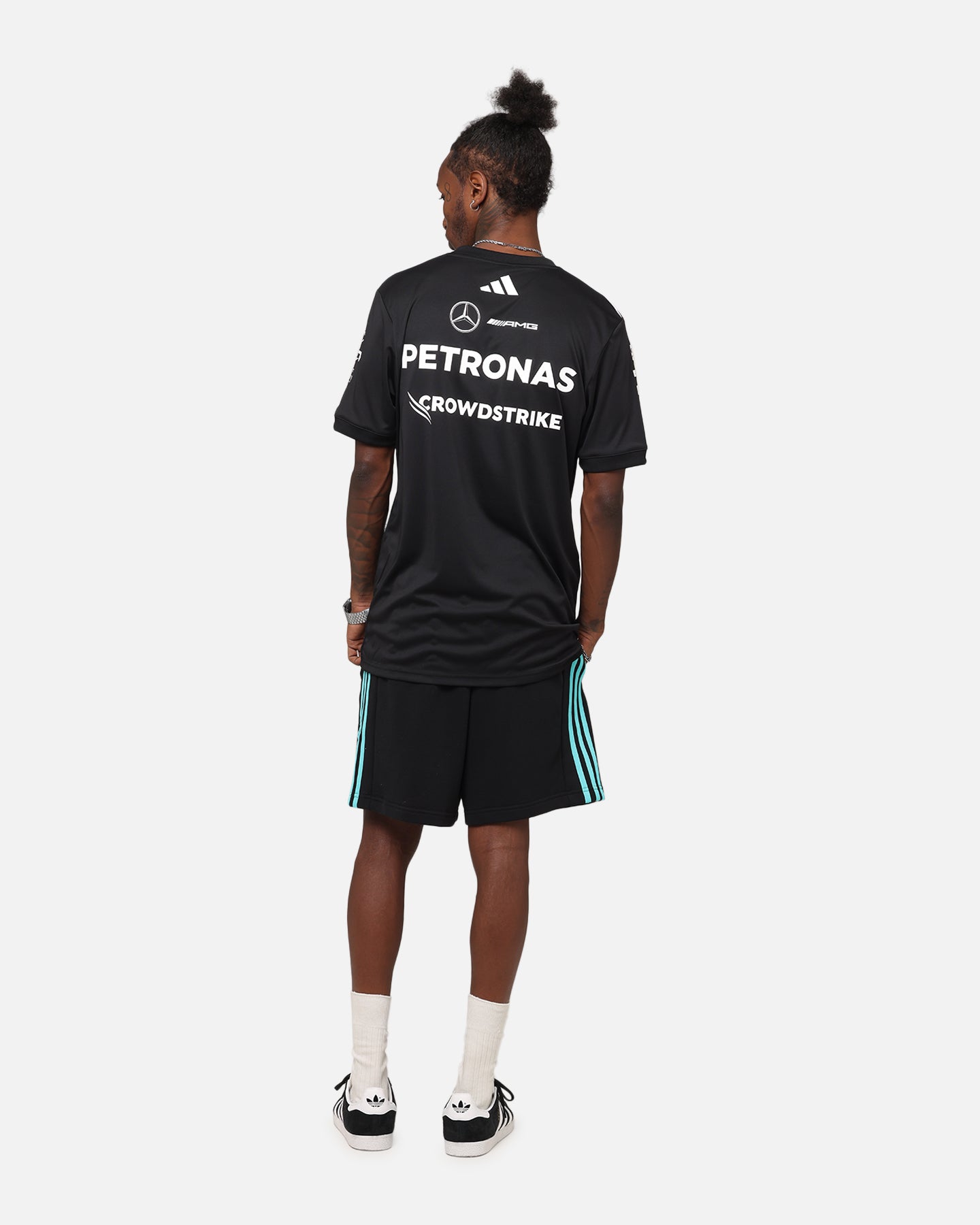 Adidas x Mercedes AMG Petronas Formula One F1 2025 Team Driver T-Shirt - Black | Official Motorsport Fan Apparel for Racing Enthusiasts