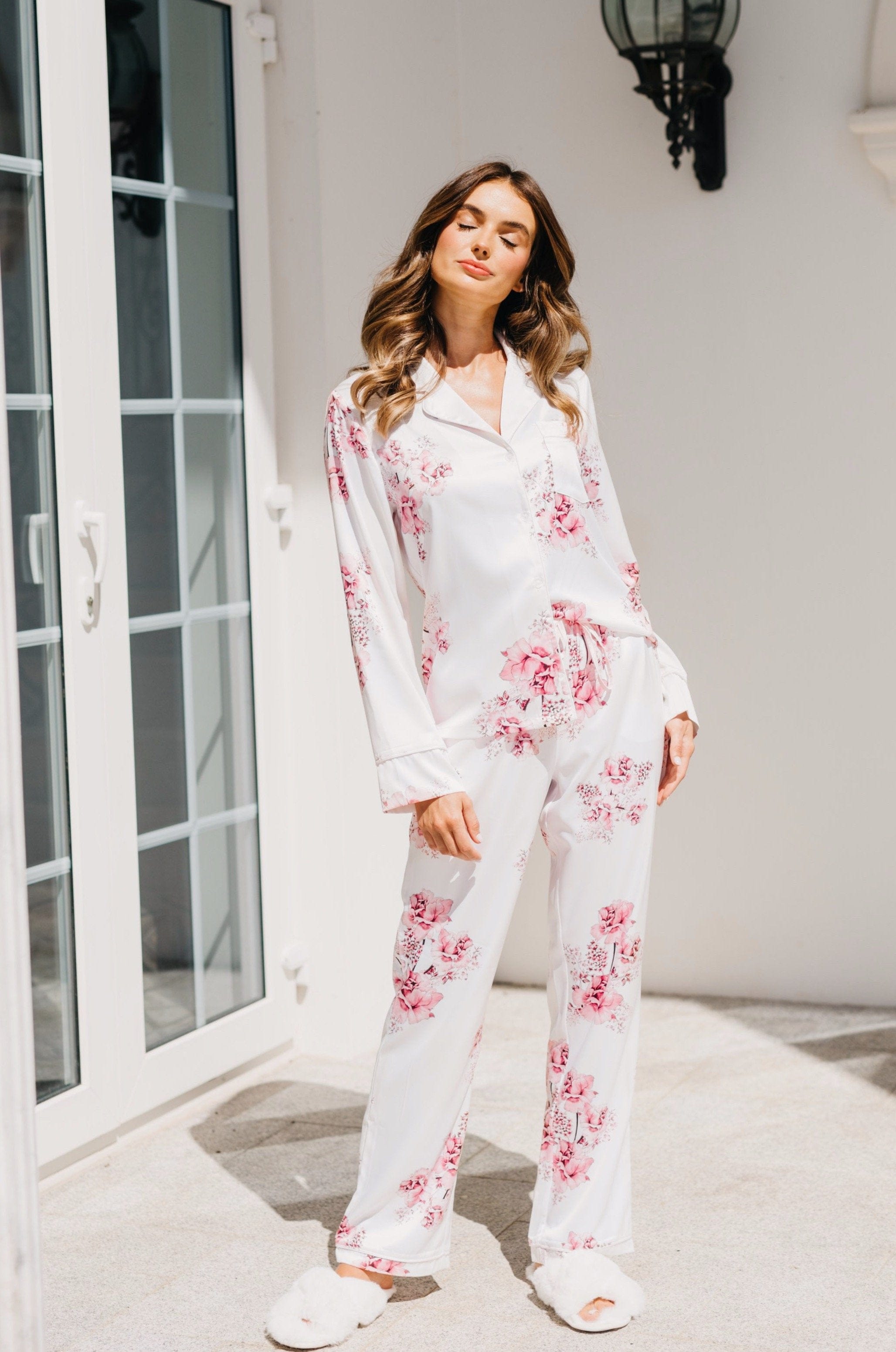 Katerina Floral Printed Pajama Set for Women - Soft & Comfortable Sleepwear - Perfect for Lounging, Bedtime & Relaxation