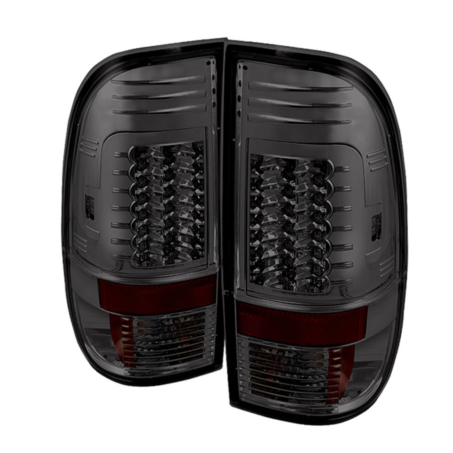 Spyder 5029201 LED Tail Lights for 2008-2016 Ford F-250 F-350 F-450 Super Duty - Smoked Black Version 2 - Upgrade Truck Lighting for Better Visibility & Style