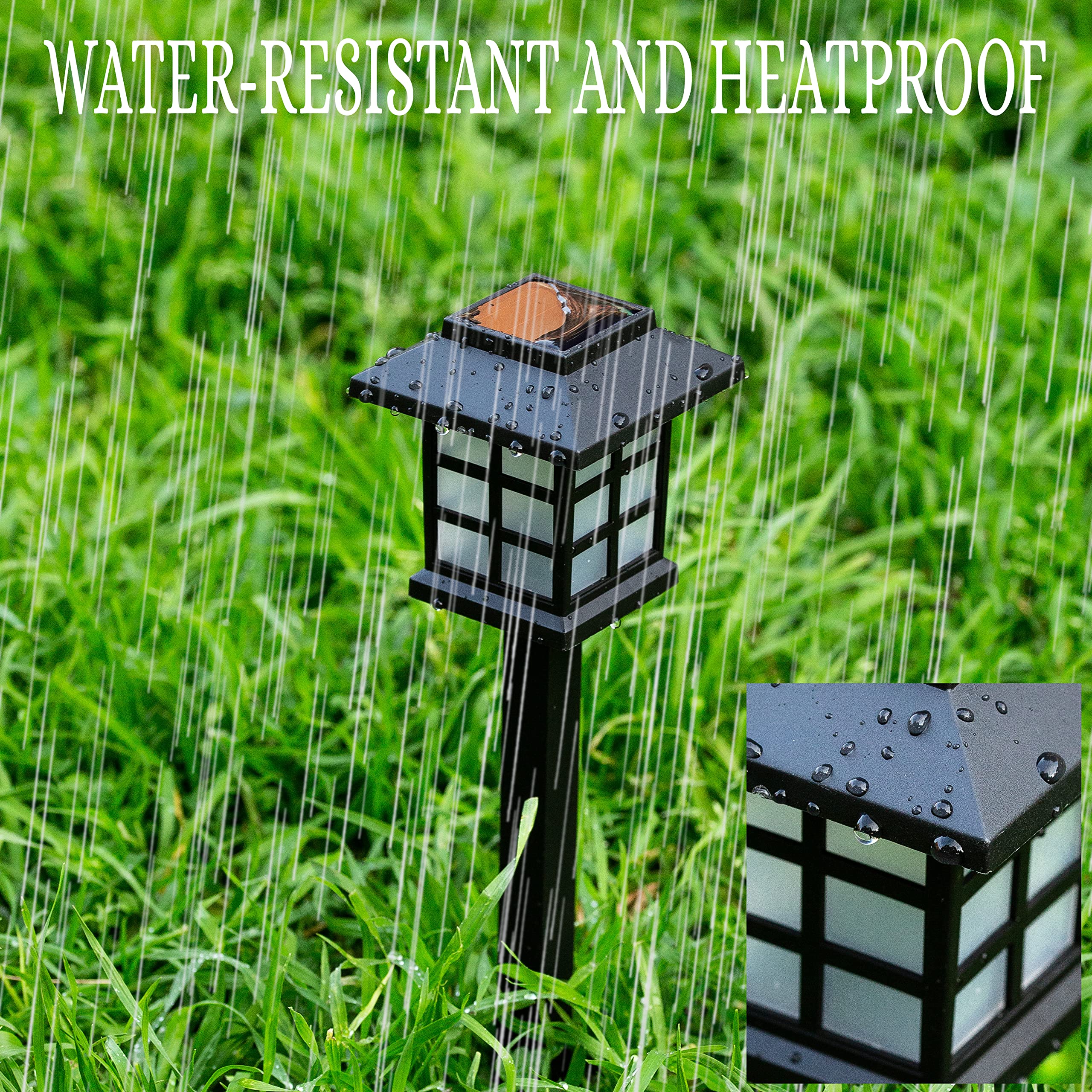 Zento Deals Solar Pathway Lights - Waterproof Outdoor LED Landscape Lighting for Driveway, Garden, Patio, Lawn, Yard & Walkway | Energy-Efficient Solar Powered Decorative Lights for Nighttime Safety & Ambience