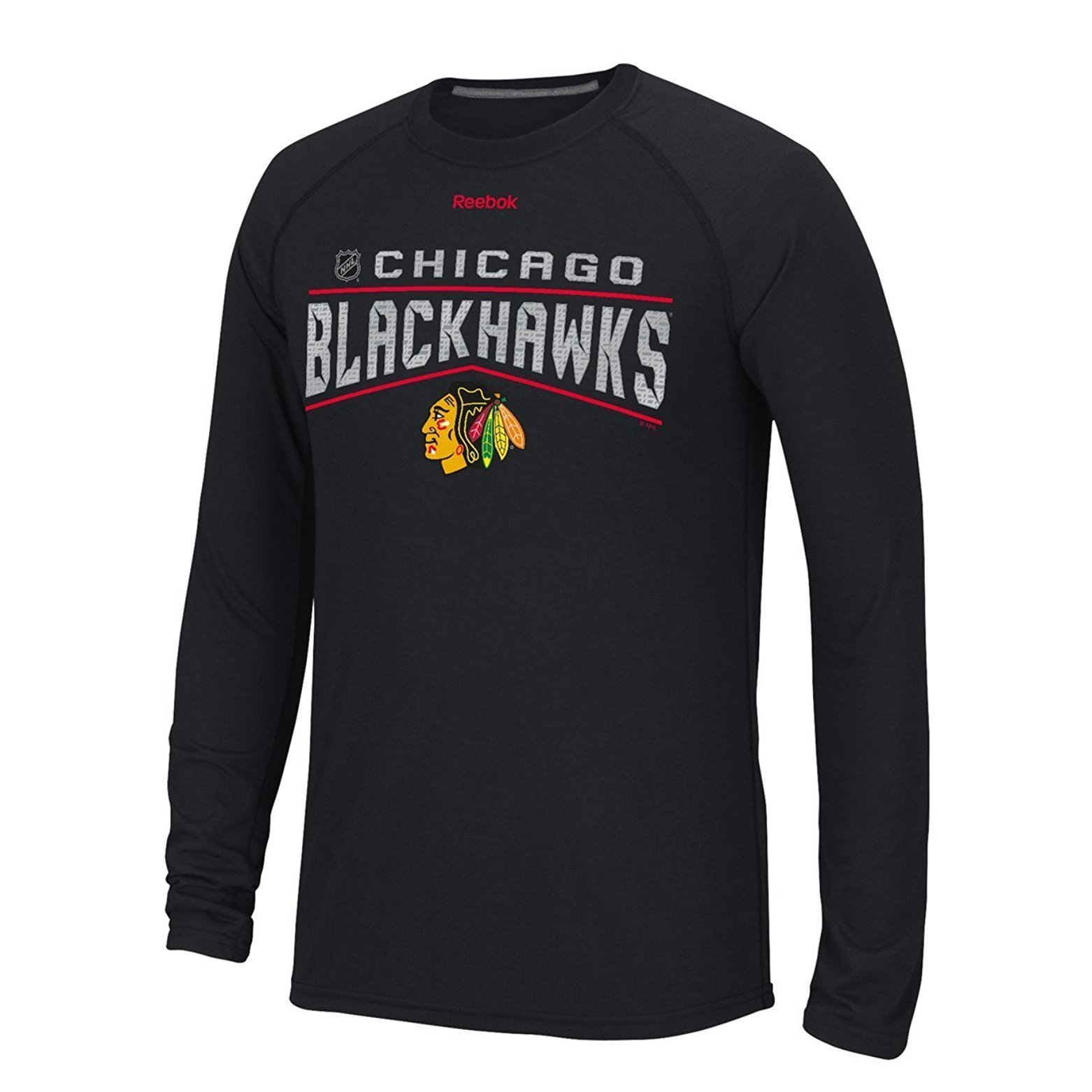 Chicago Blackhawks Youth Hockey Jersey - Reebok TNT Freeze Performance Long Sleeve Shirt with Reflective Details | Perfect for Game Day, Practice & Fan Apparel