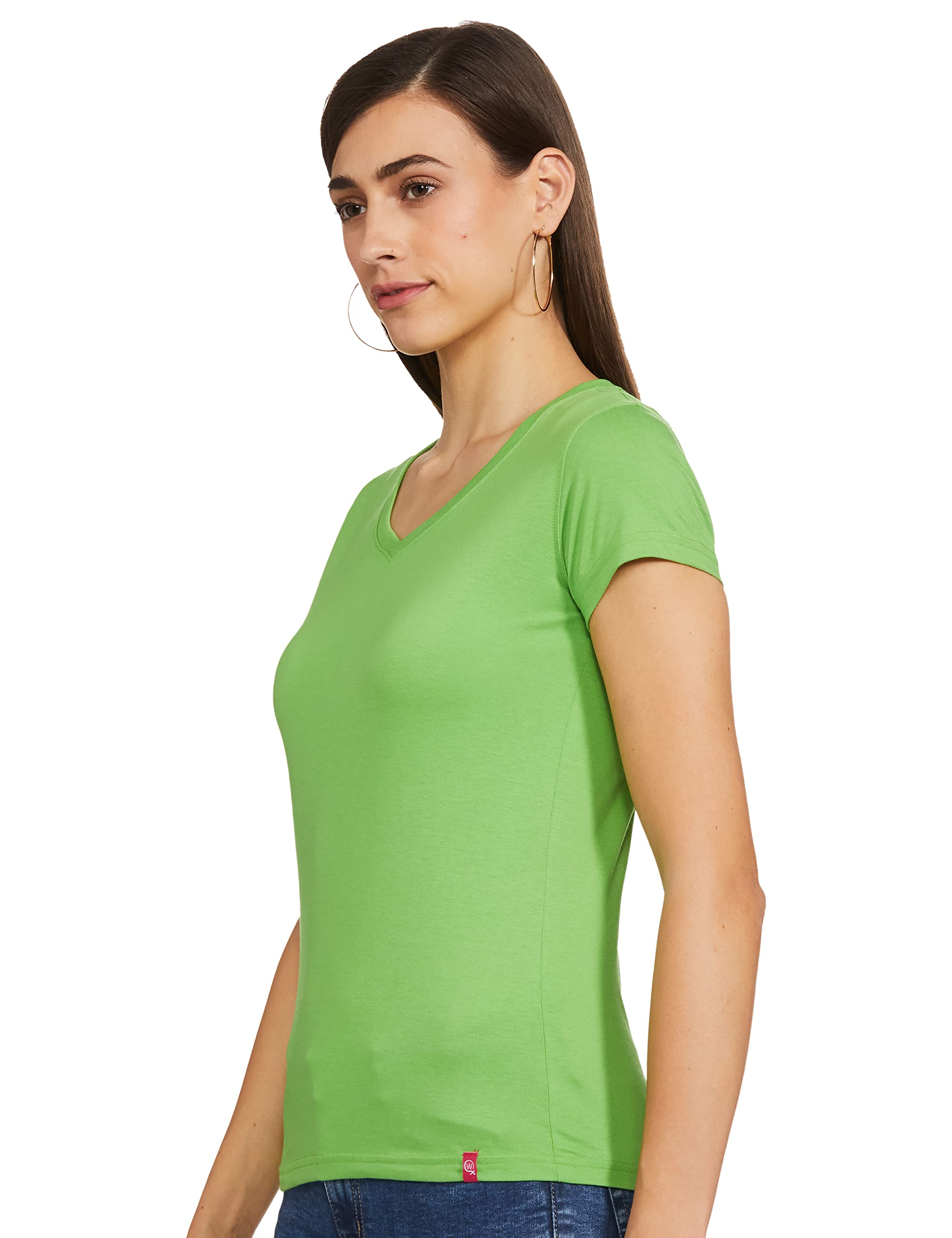 Macrowoman W-Series Women's Basic Cotton T-Shirt - Regular Fit Casual Tee for Everyday Wear, Workout & Lounge