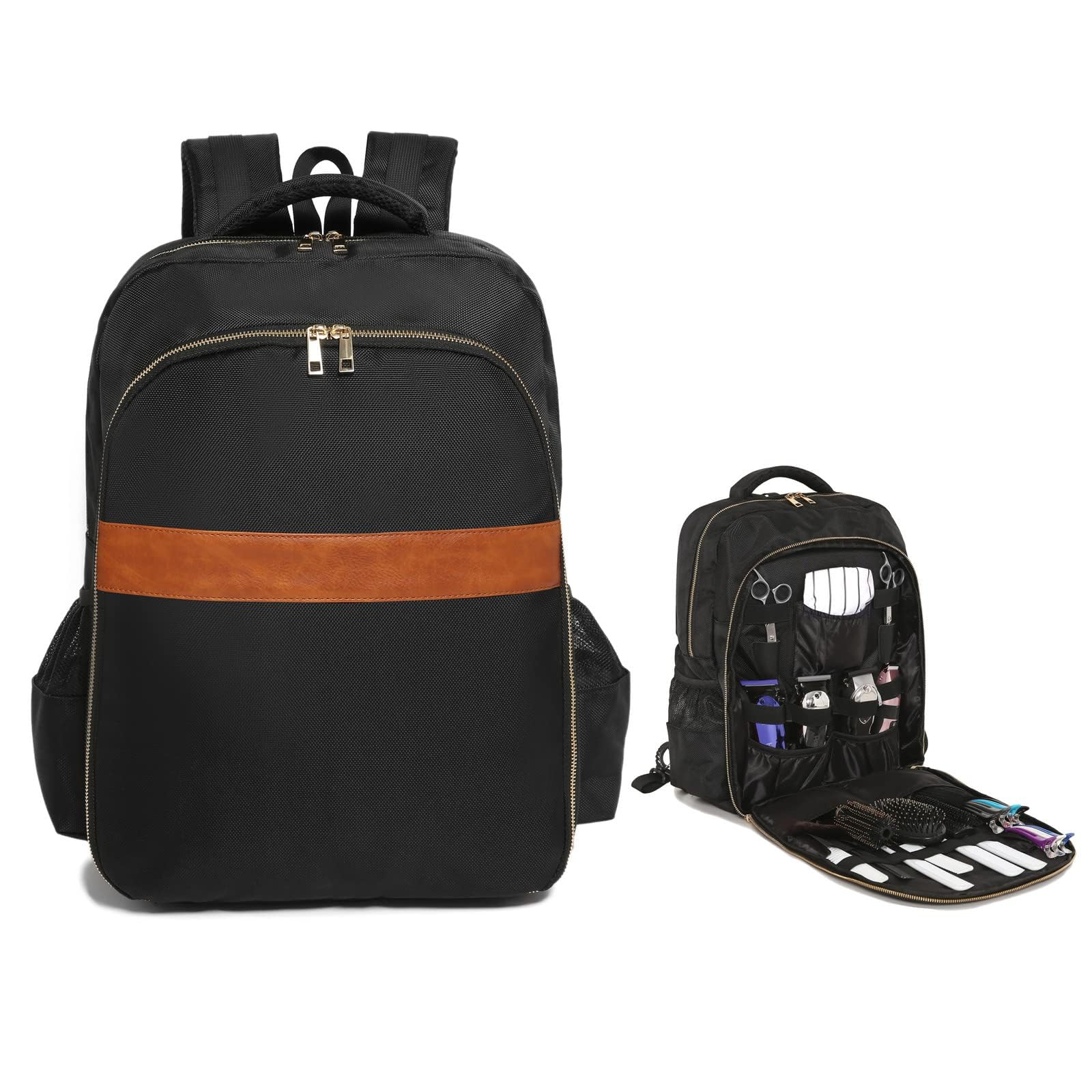 Professional Hairdresser Travel Backpack - Waterproof Stylist Cosmetology Bag with Multiple Pockets for Scissors, Brushes & Tools | Perfect for Salon Professionals & Mobile Hairstylists On-The-Go