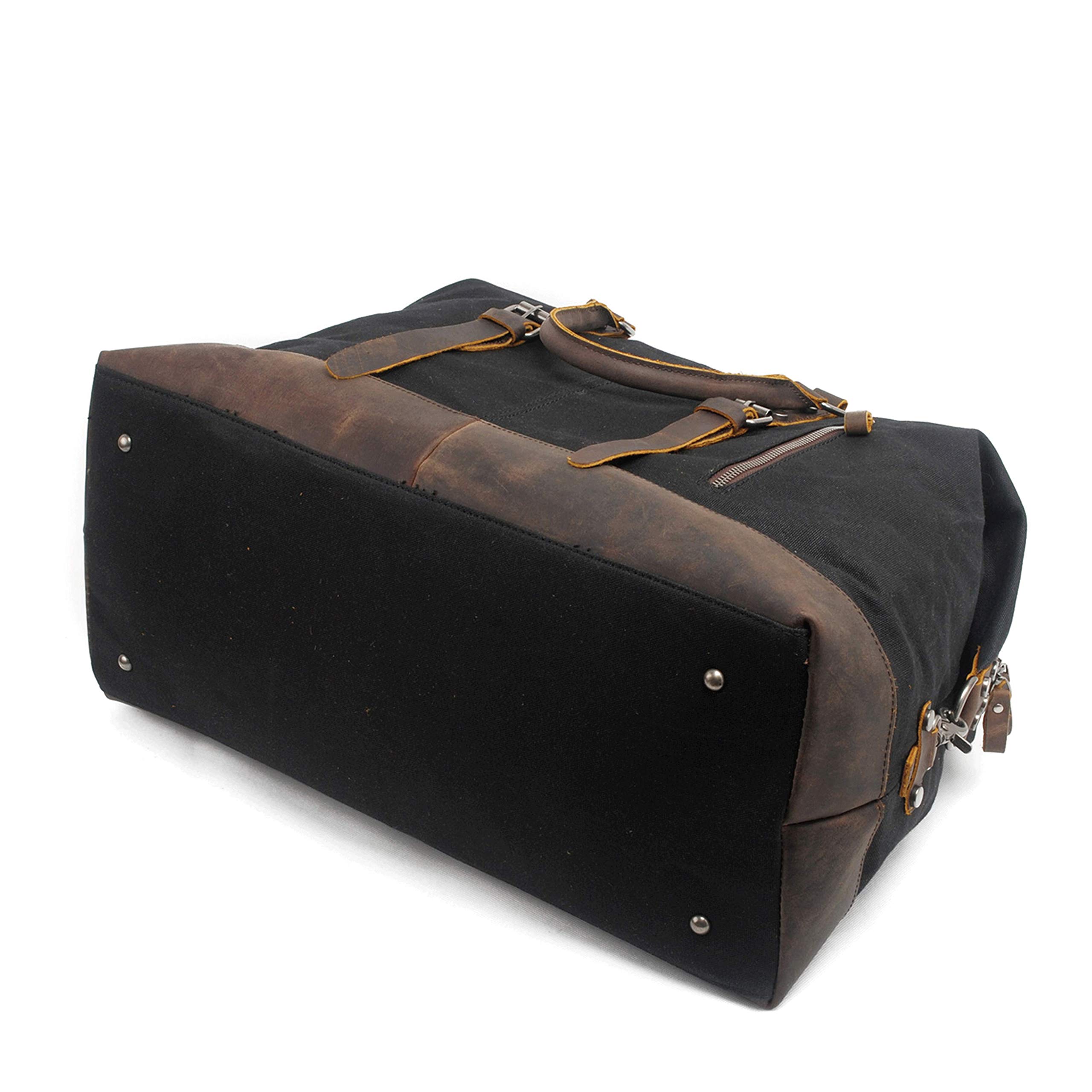 Premium Men's Leather Travel Duffel Bag - Waterproof Gym & Sports Weekender Luggage Carry-On for Airplane - Perfect for Business Trips, Gym Workouts & Weekend Getaways